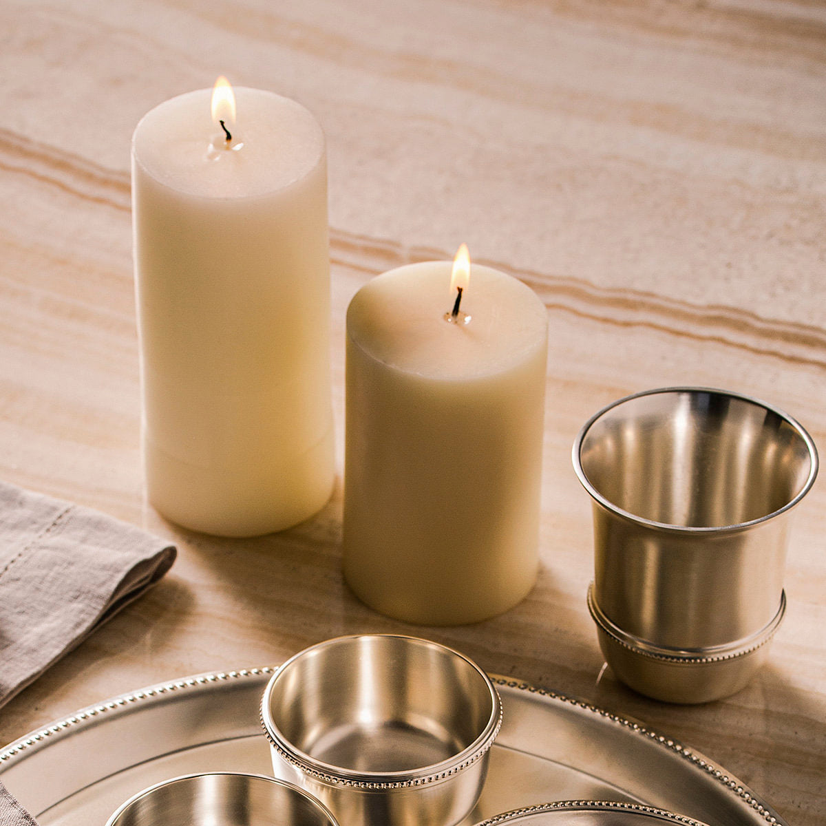 Vanilla Cream Scented Pillar Candle