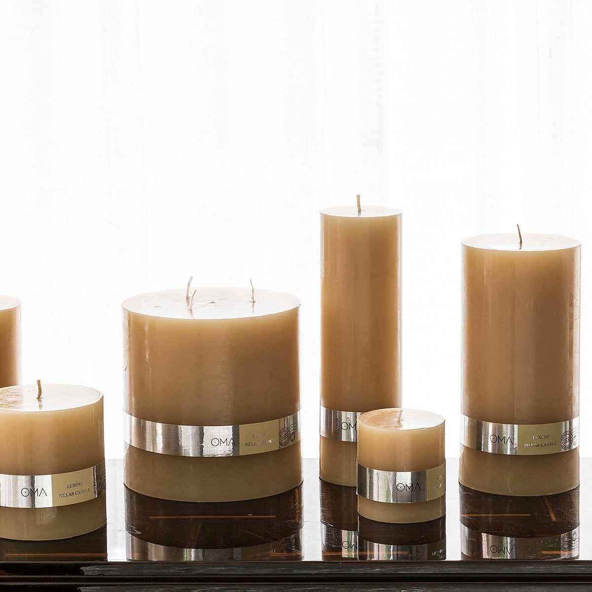 Deliciae Pillar Candle Beige