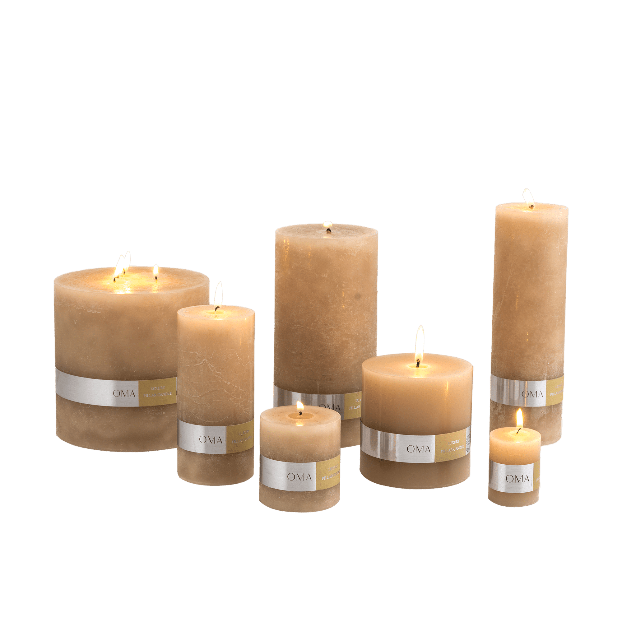 Deliciae Pillar Candle Beige