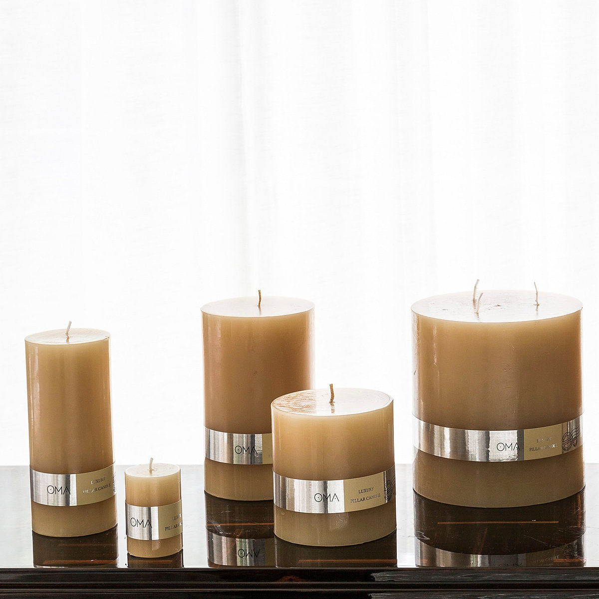 Deliciae Pillar Candle Beige