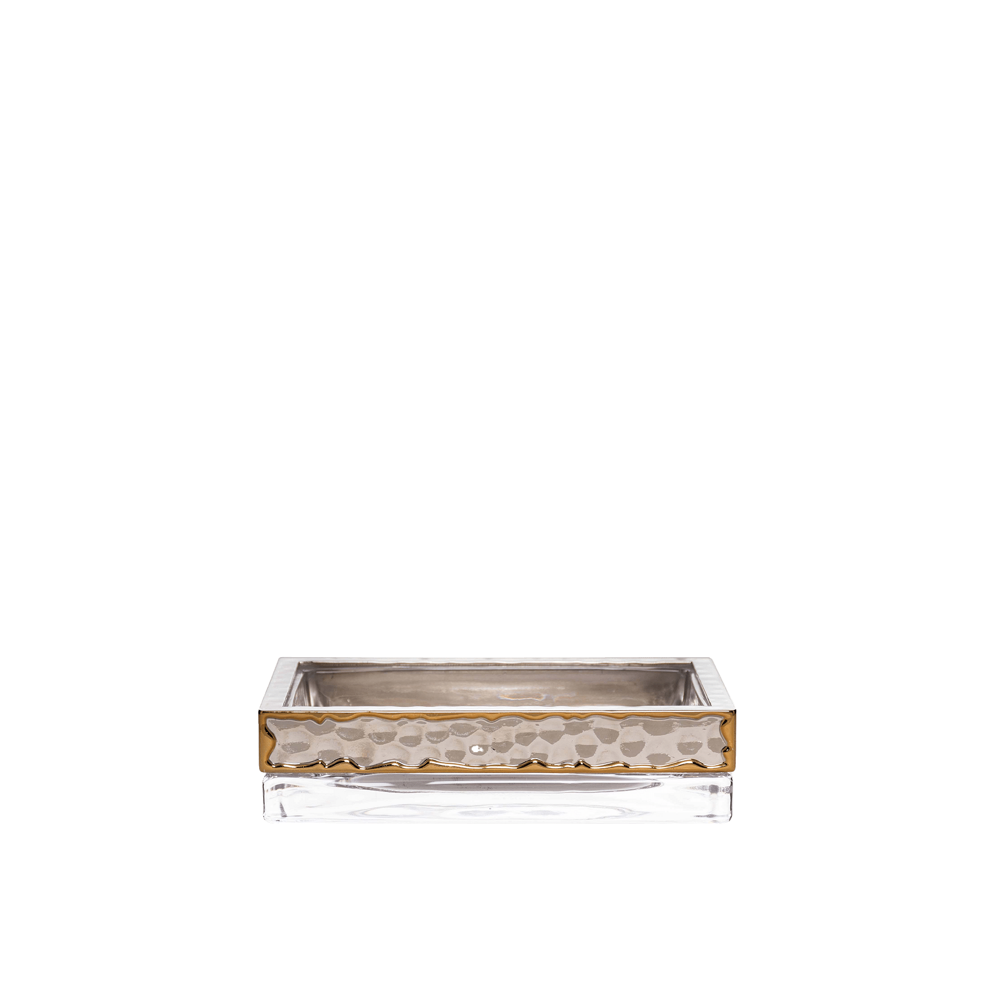 CLEAR & SILVER SOAP DISH