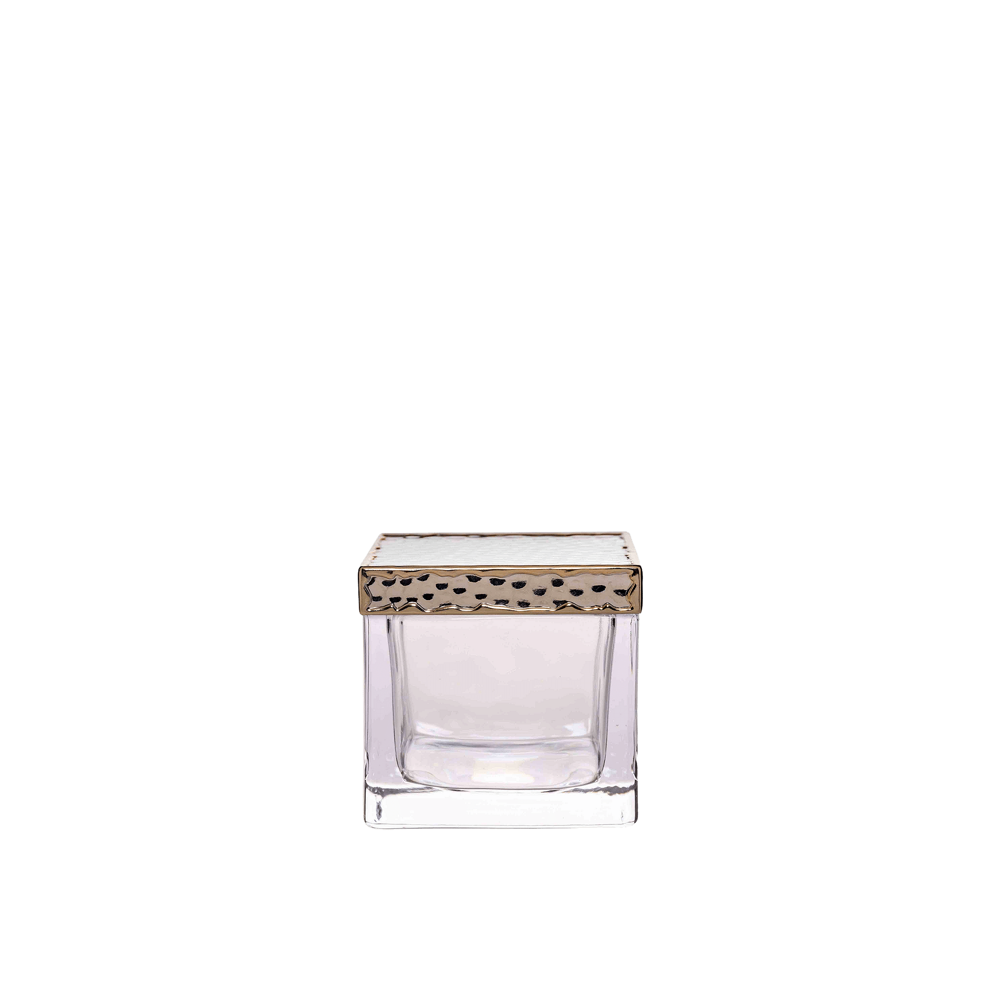 CLEAR & SILVER COTTON JAR
