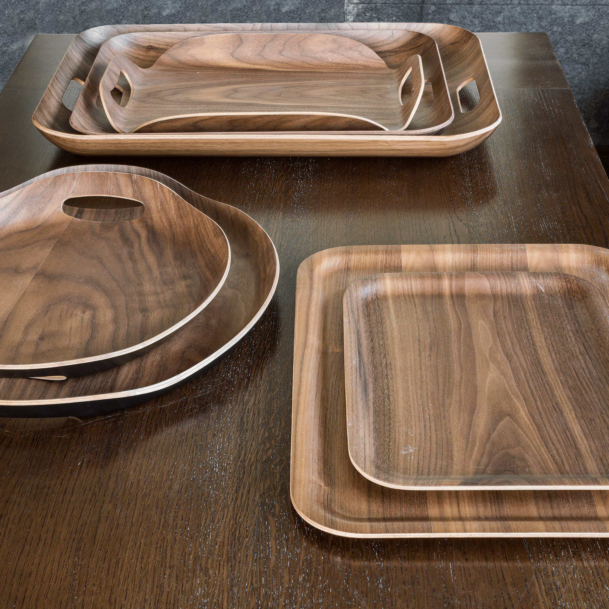 Walnut Brown Tray 40cm