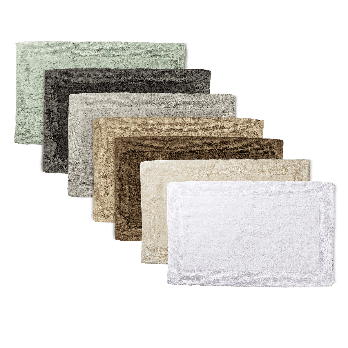Furrow Reversible 100% Cotton Bath Rug