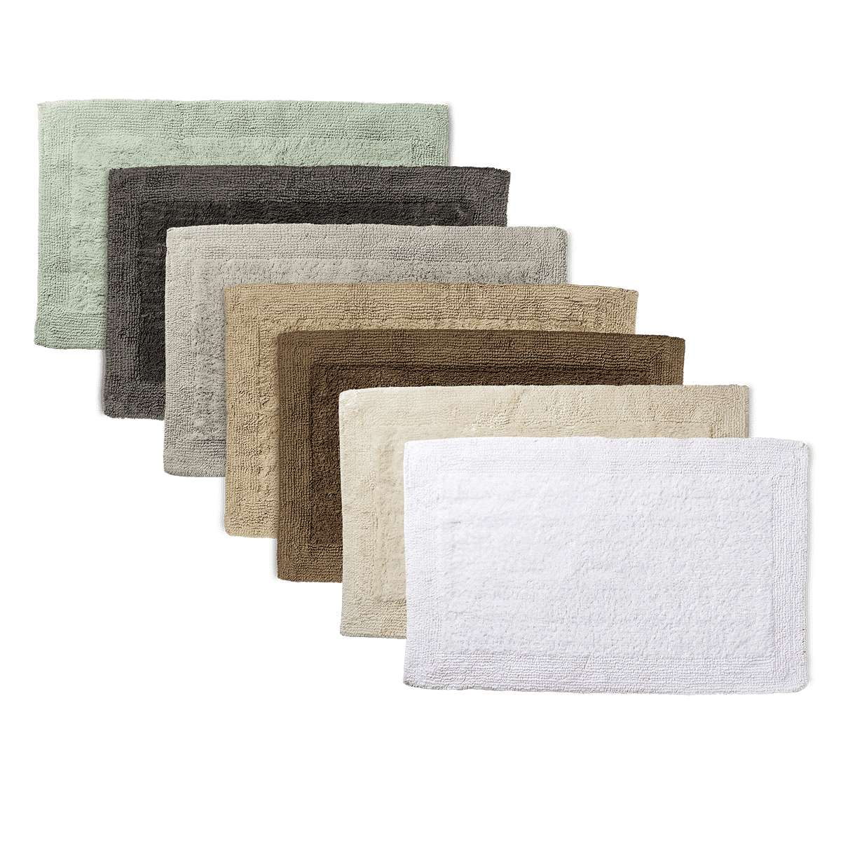 Furrow Reversible 100% Cotton Bath Rug