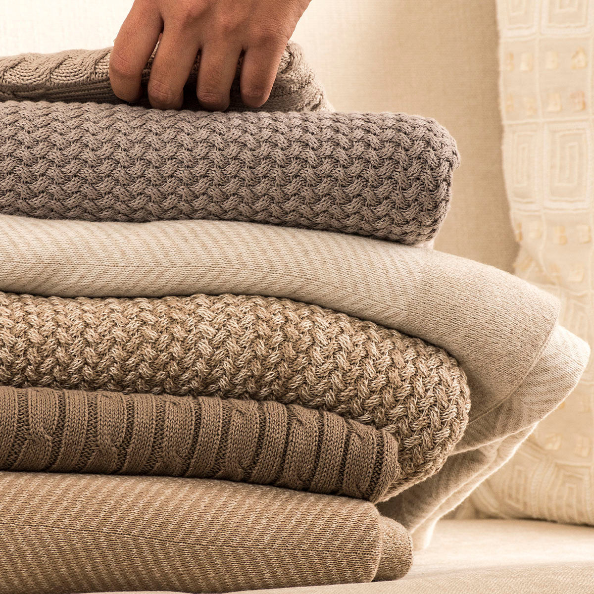 Herringbone 100% Cotton Throw Blanket