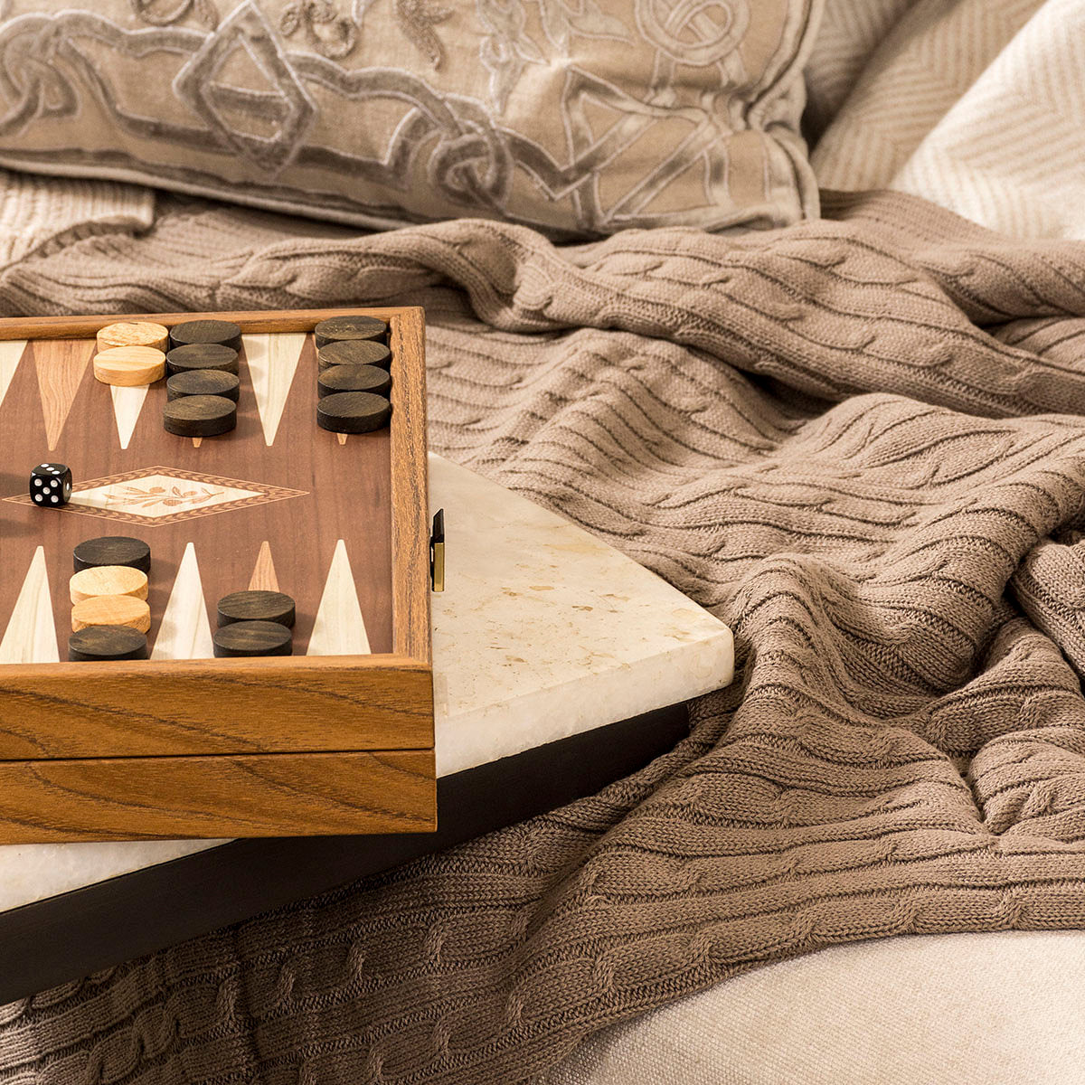 Oxford Cable Knit 100% Cotton Throw Blanket