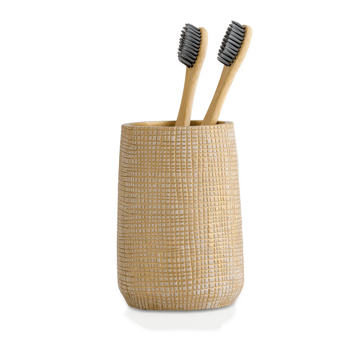 Woven Gold Bath Tumbler