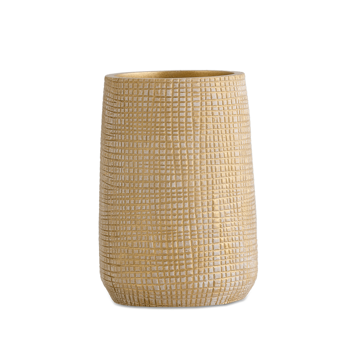 Woven Gold Bath Tumbler