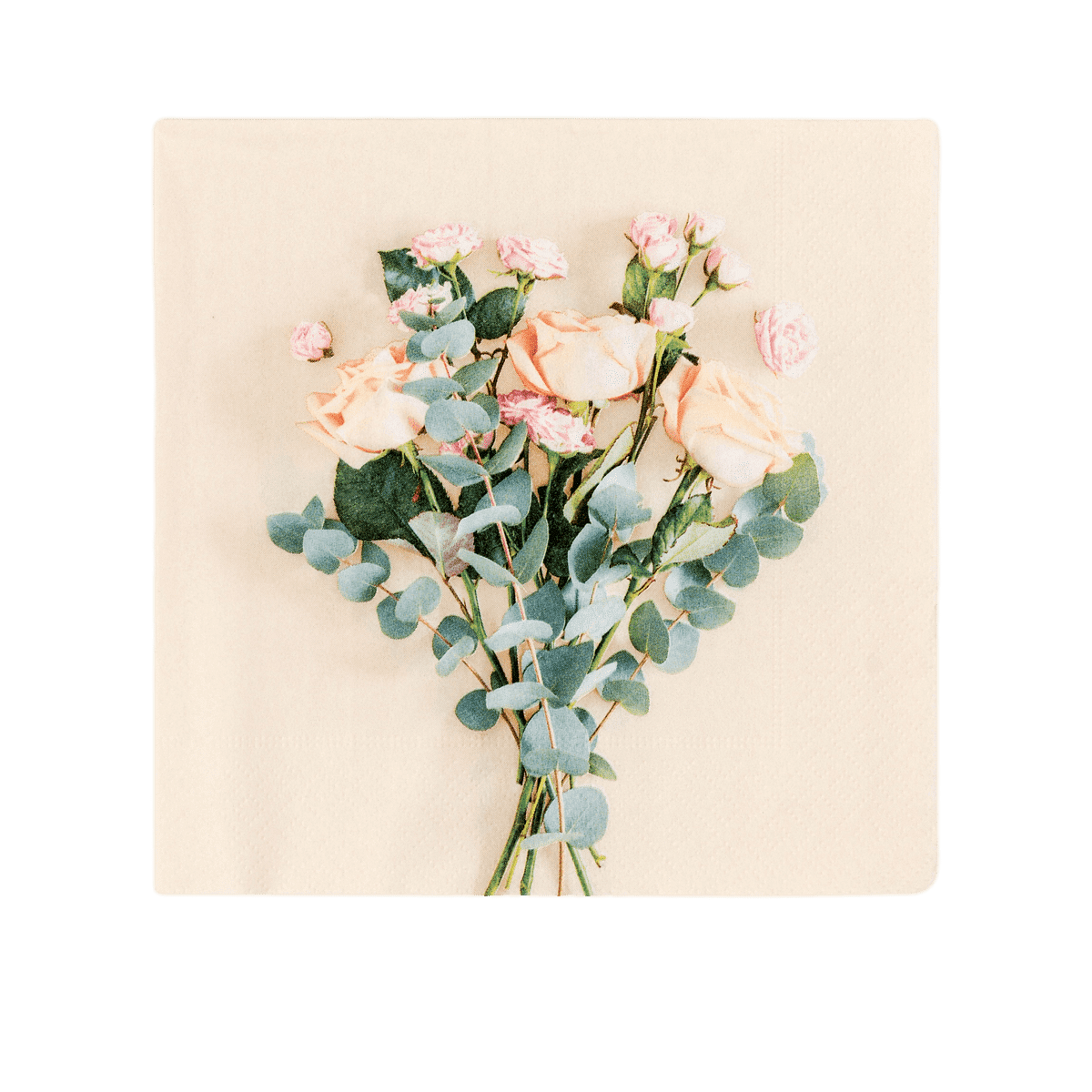Peach Roses Lunch Napkin