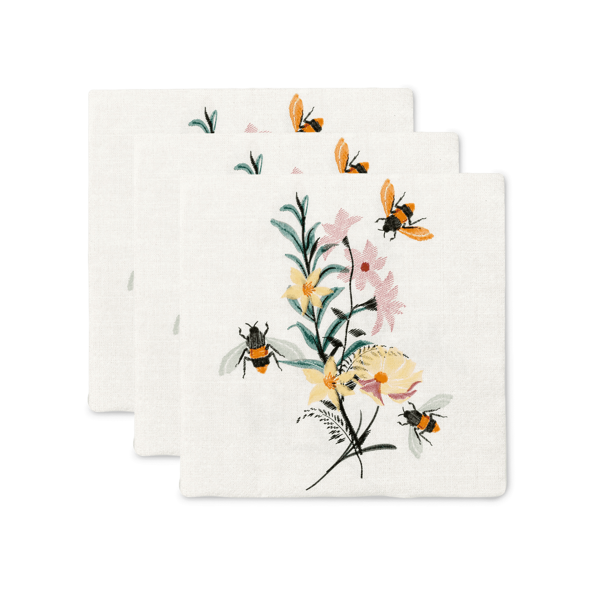 Floral Bees Lunch Napkin
