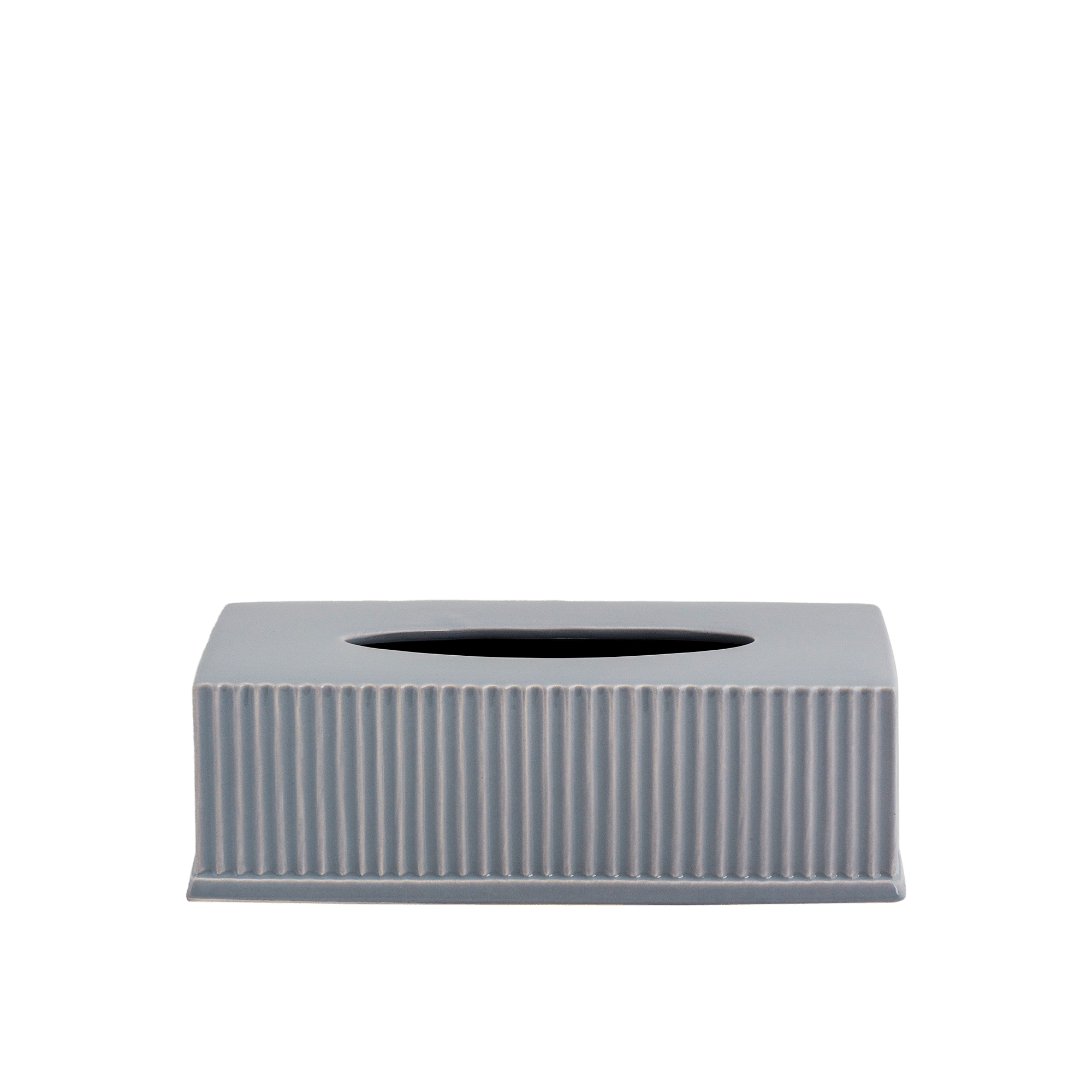 MONOGRAM LT. GREY TISSUE BOX