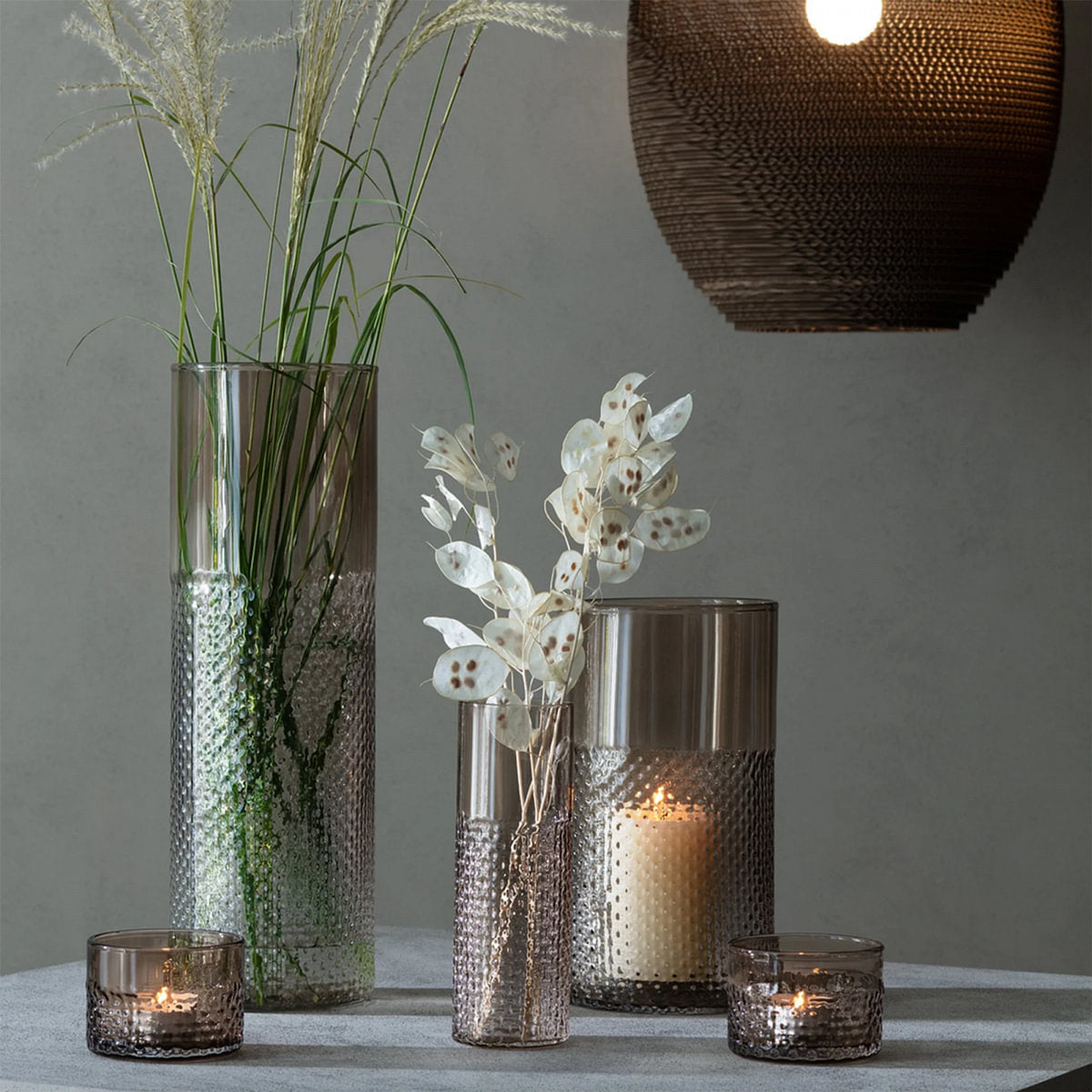 Wicker T-Light Candle Holder