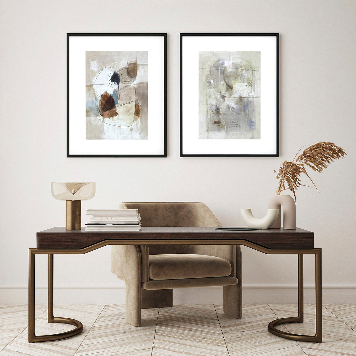 Beige Impression Wall Art