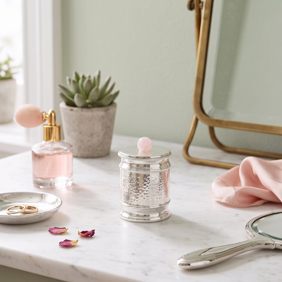 Rose Quartz Cannister Decor Box