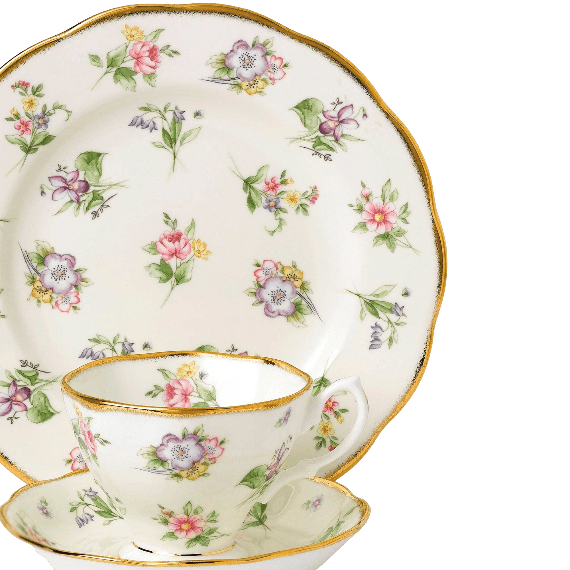 1920's Spring Meadow Tea Cup & Saucer