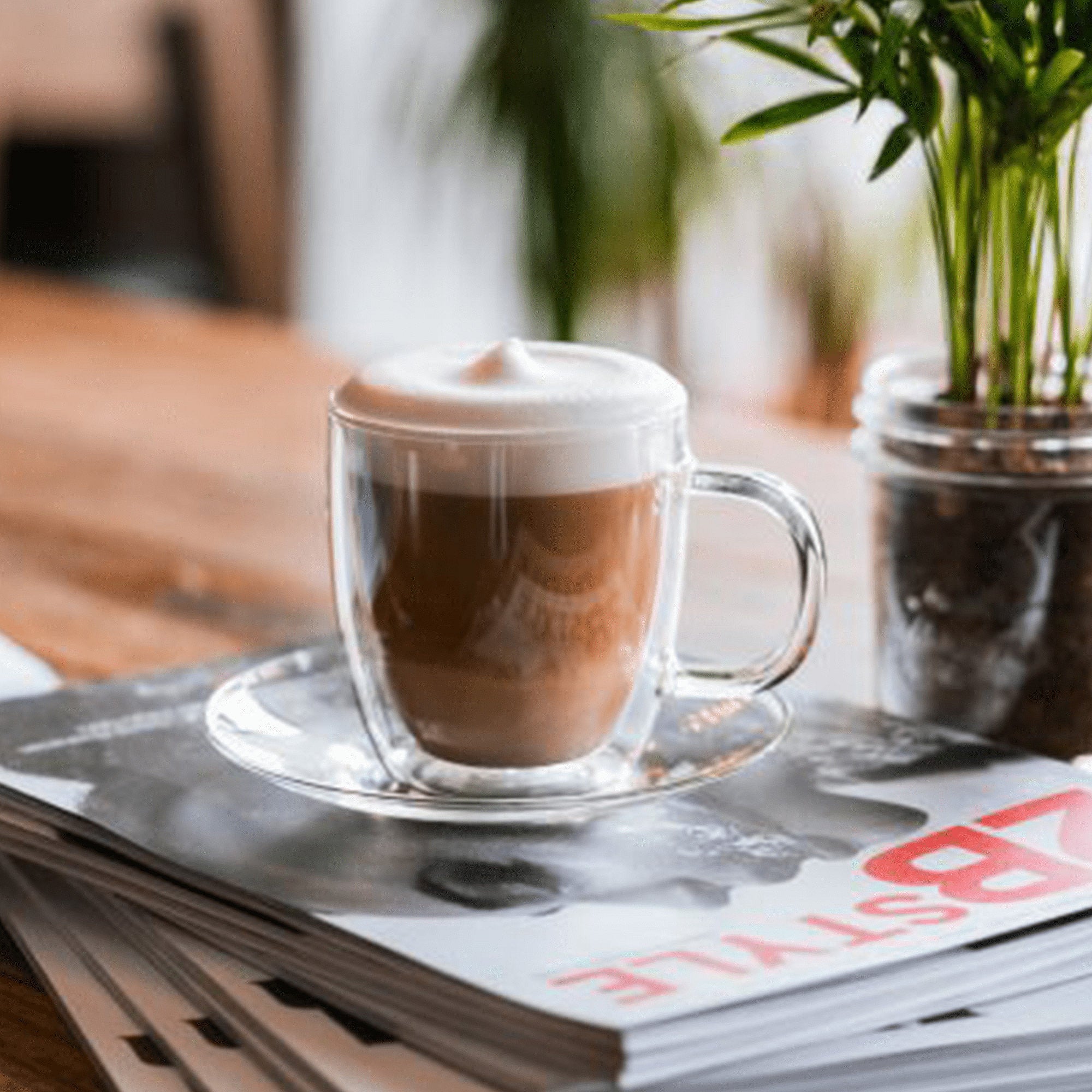 Amo Double Wall Cup & Saucer
