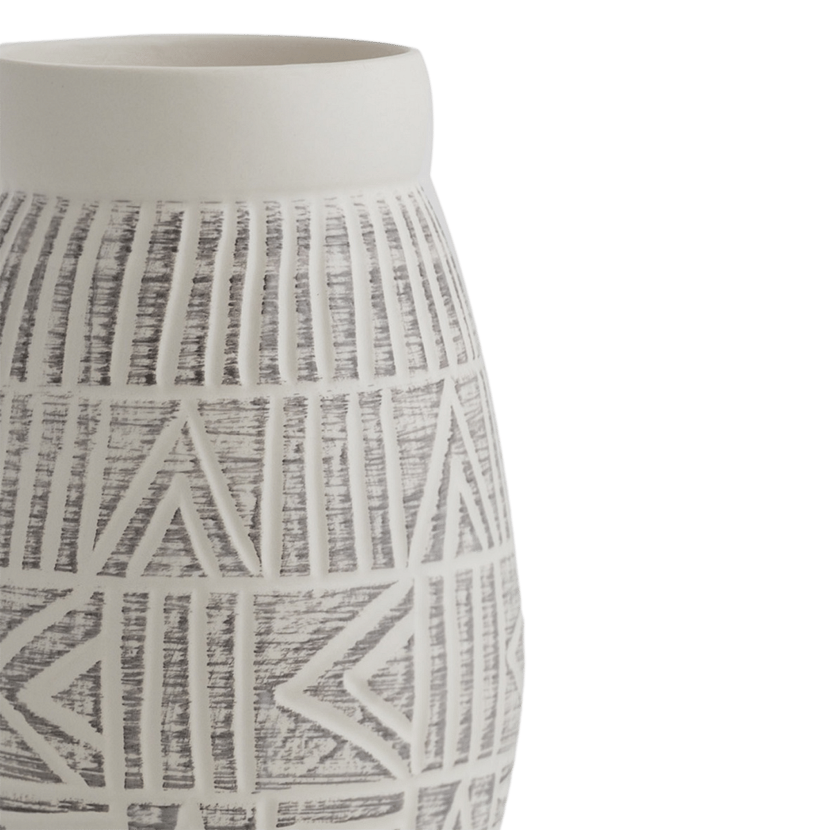 Geometric Vase Light Grey
