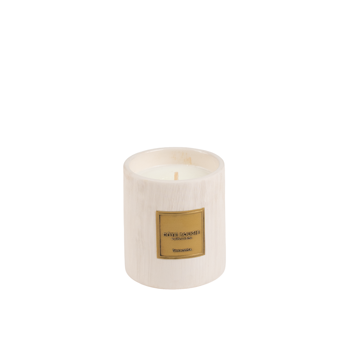 Bougie Ceramique Striee White gingembre S