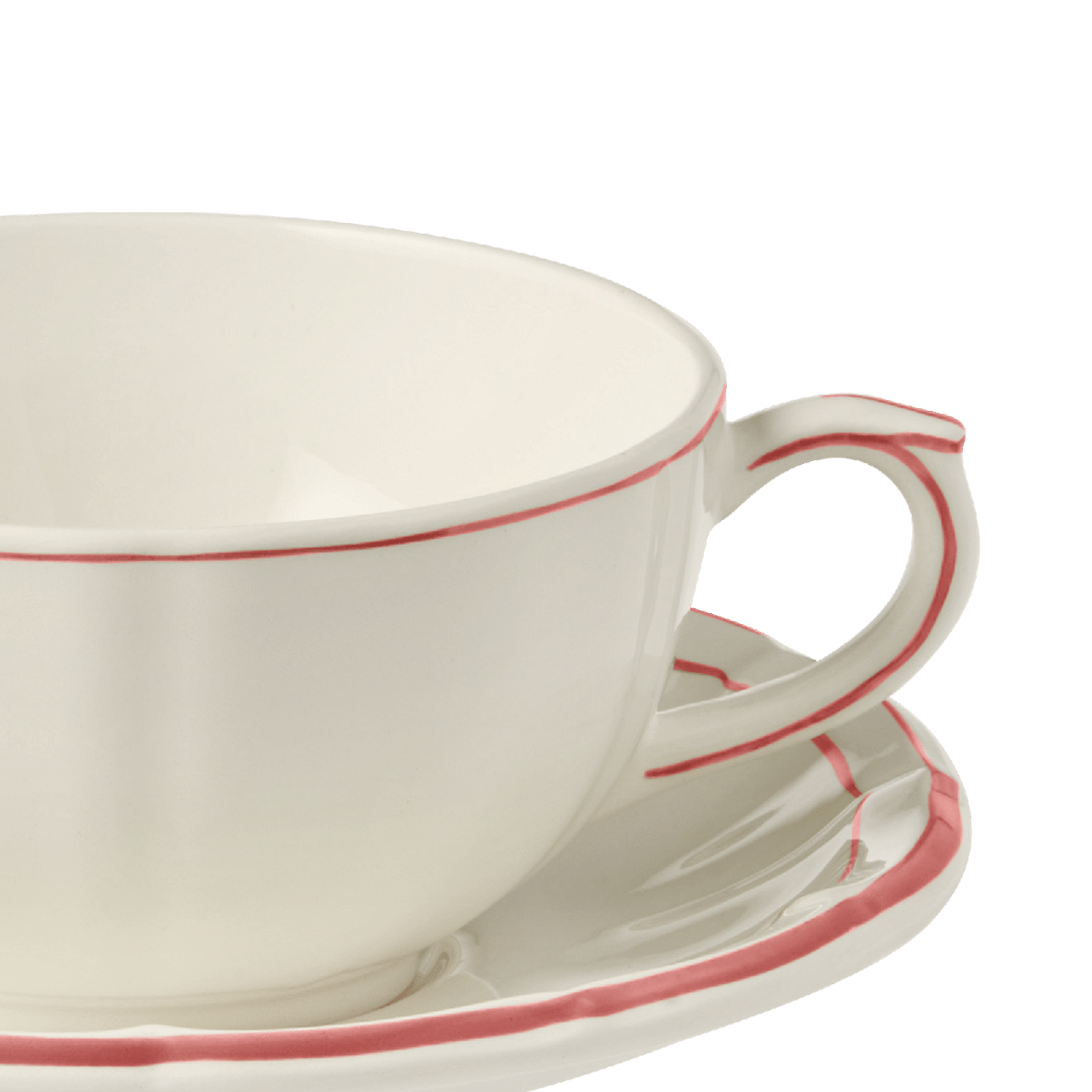Les Filet Breakfast Cup & Saucer Corail