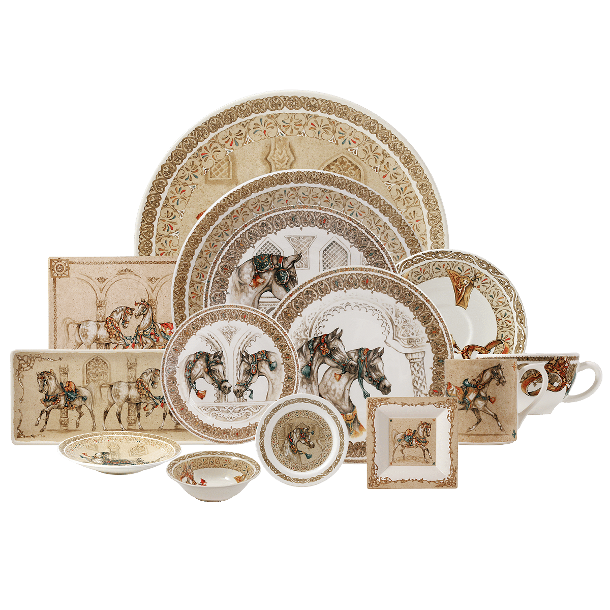 Chevaux Du Vent Square Plate Small