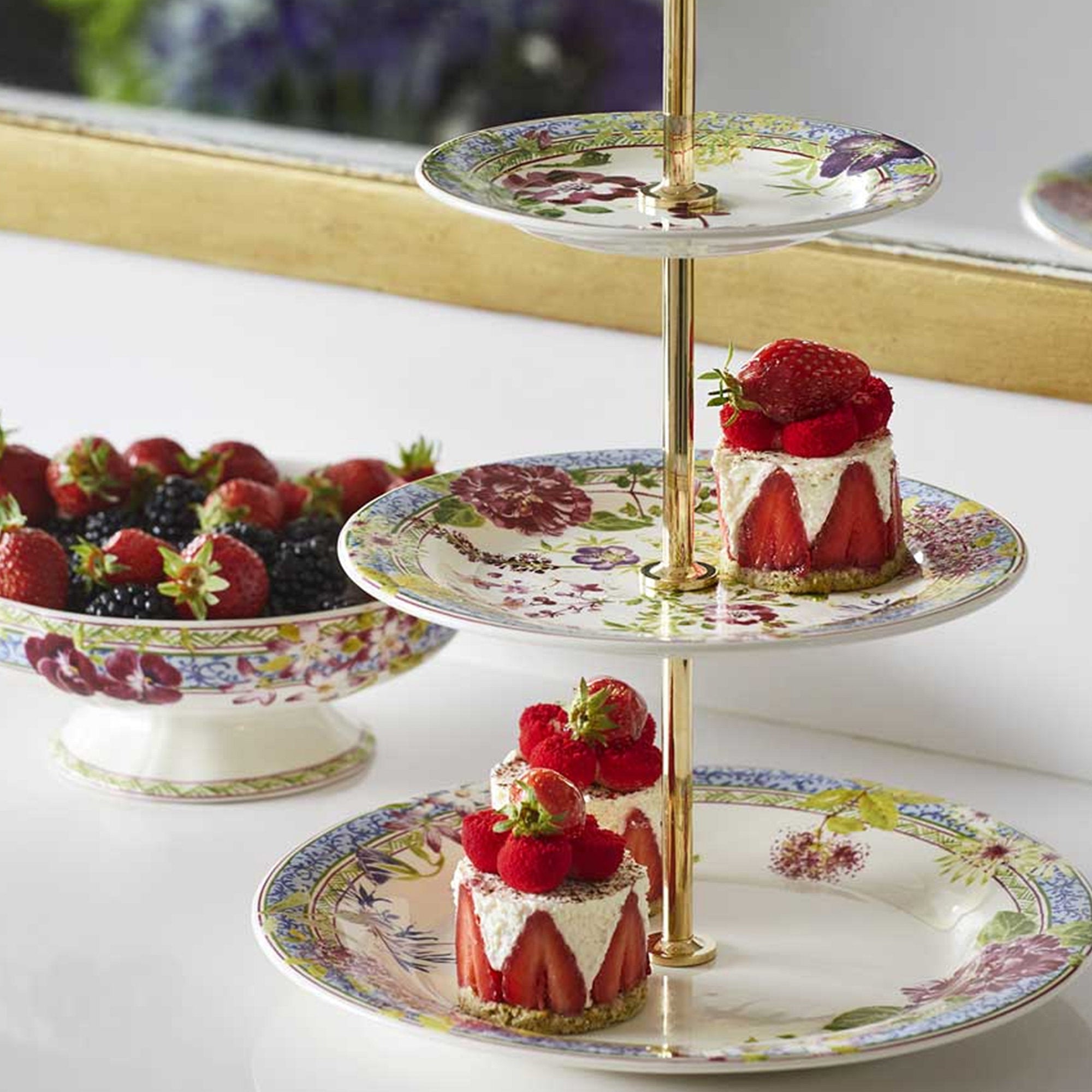 Millefleurs Three-Tier Cake Stand