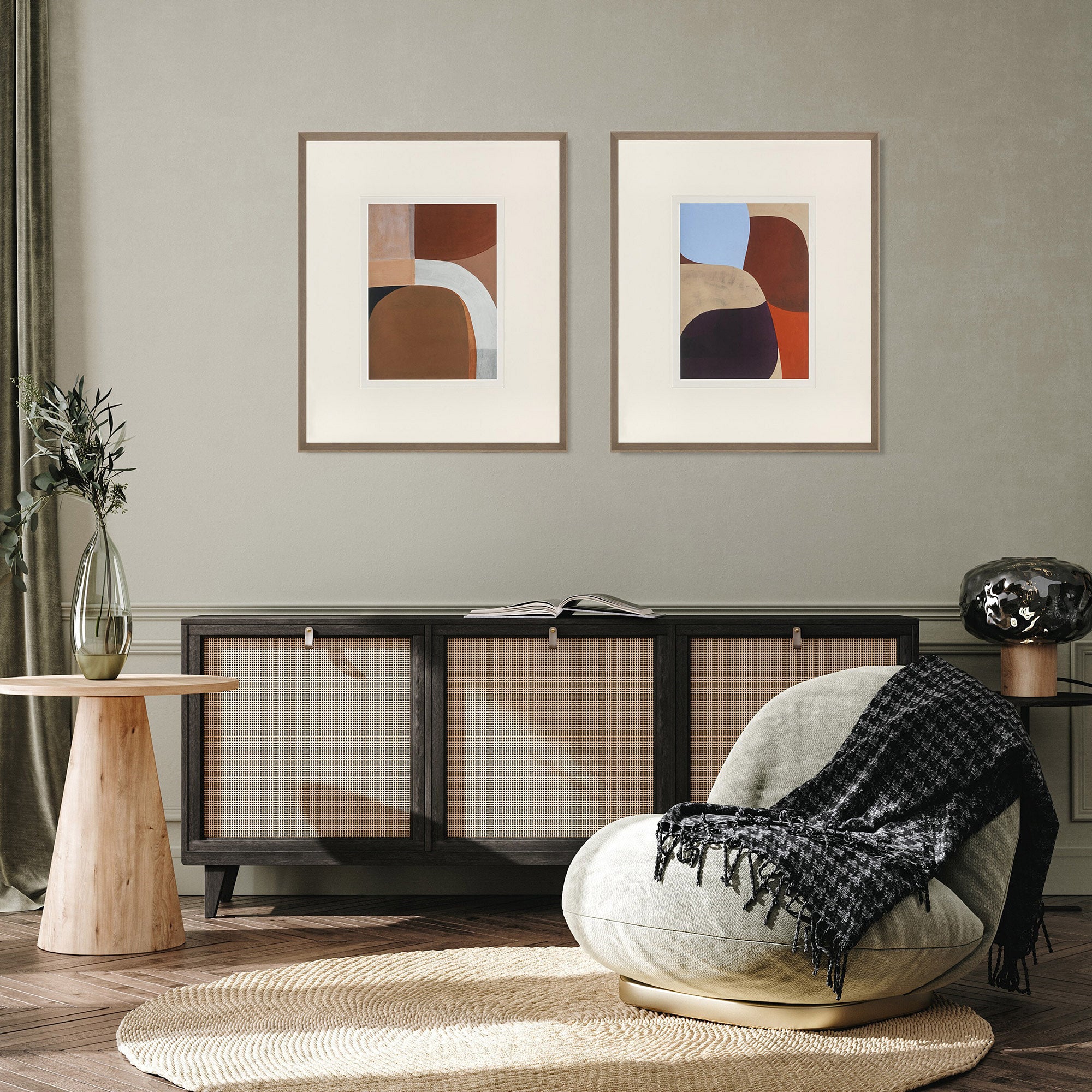 Contemporary Art Painted Shapes 01