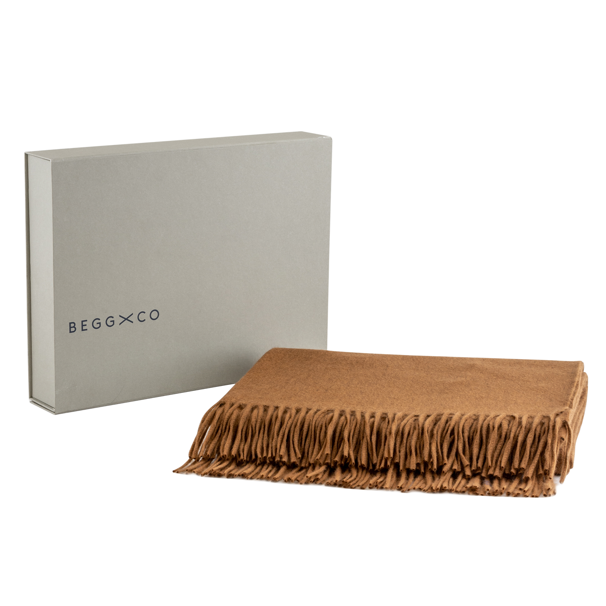 Arran Plain 100% Cashmere Throw Blanket