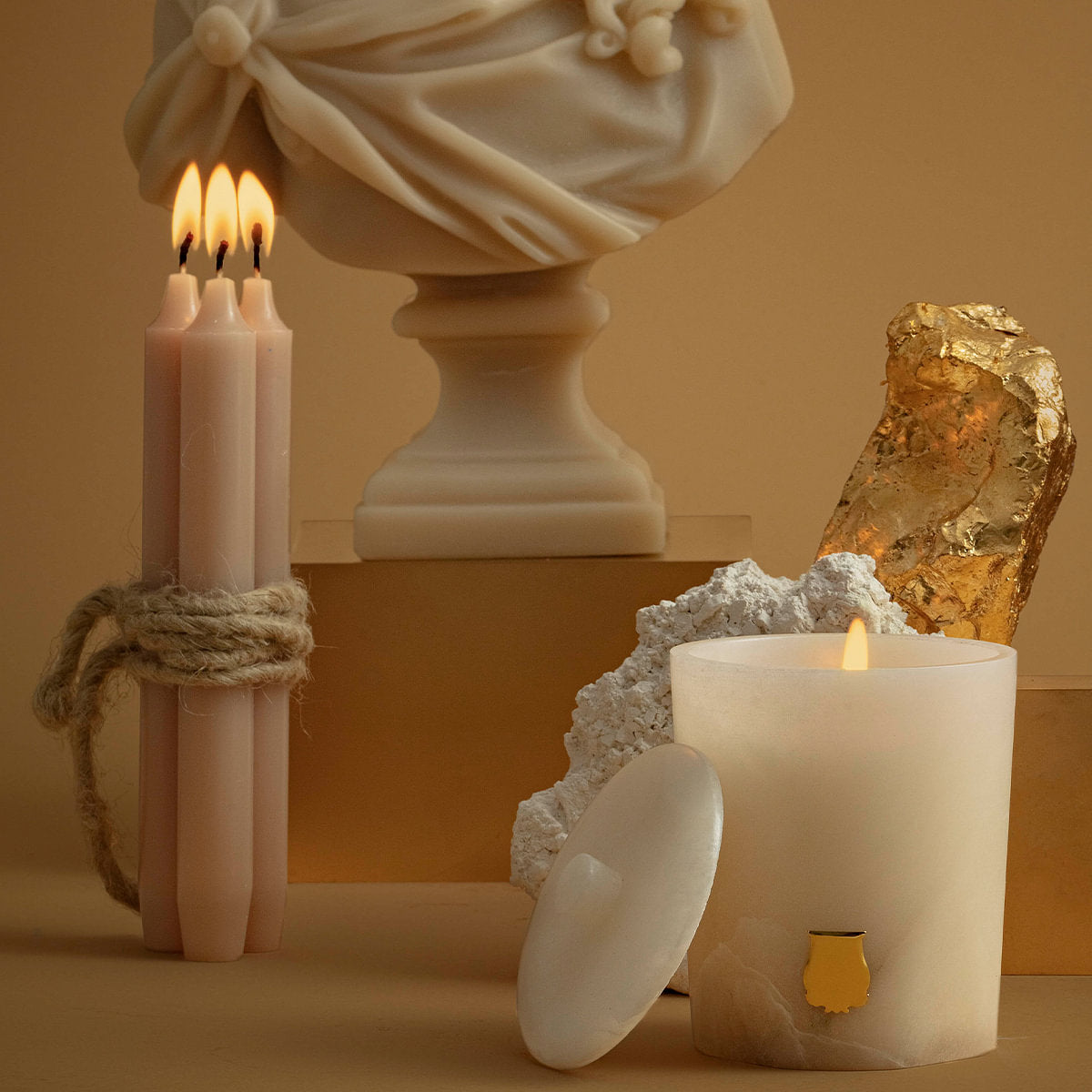 Madeleine Non Scented Taper Candles S/6