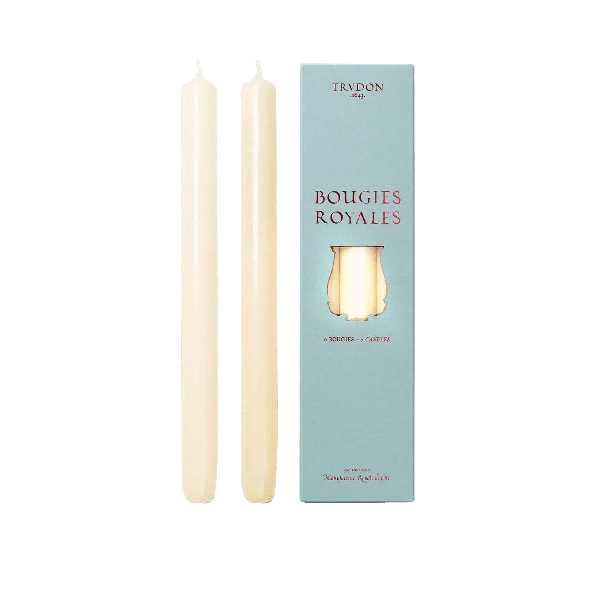 Madeleine Non Scented Taper Candles Stone S/6