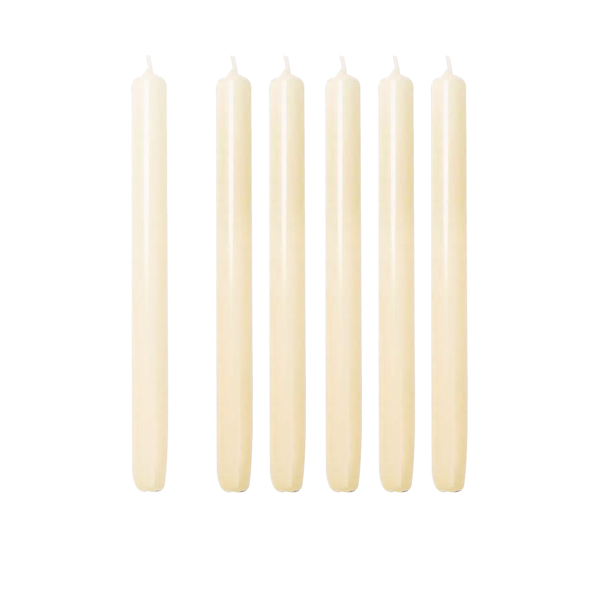 Madeleine Non Scented Taper Candles Stone S/6