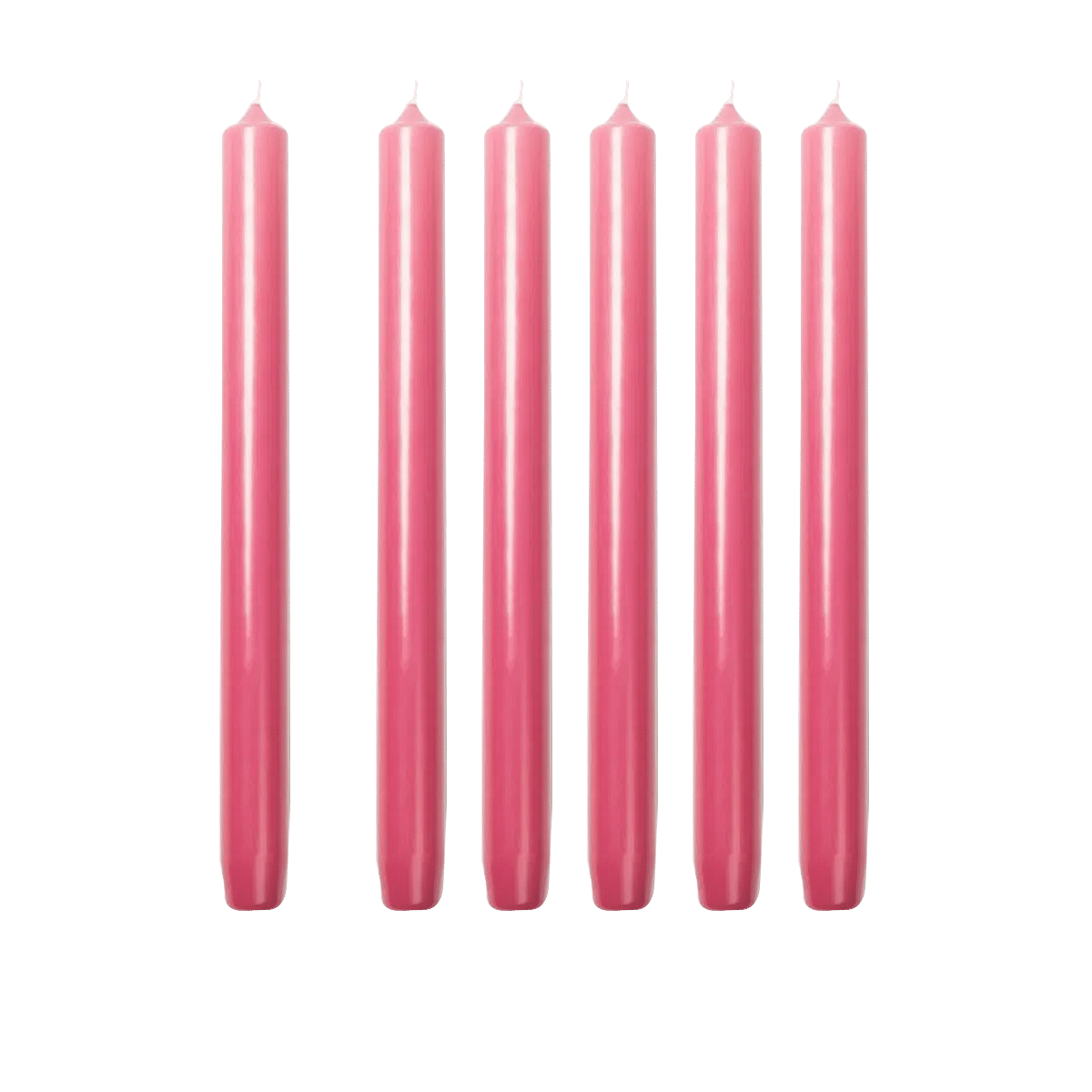 Madeleine Non Scented Taper Candles Rose S/6