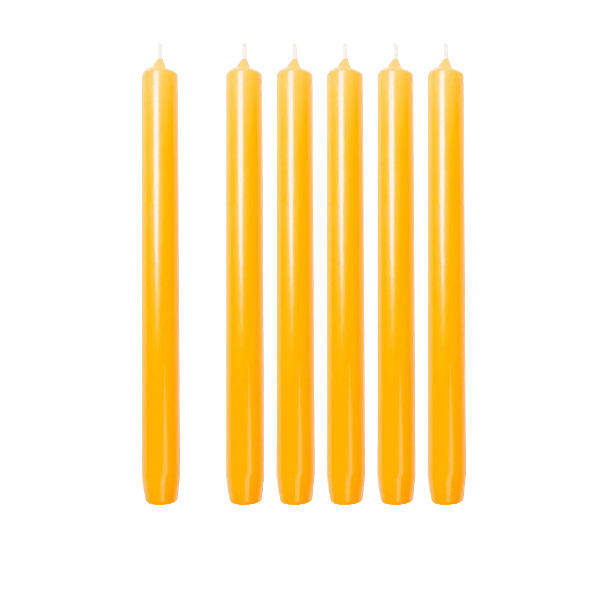 Madeleine Non Scented Taper Candles Mimosa S/6