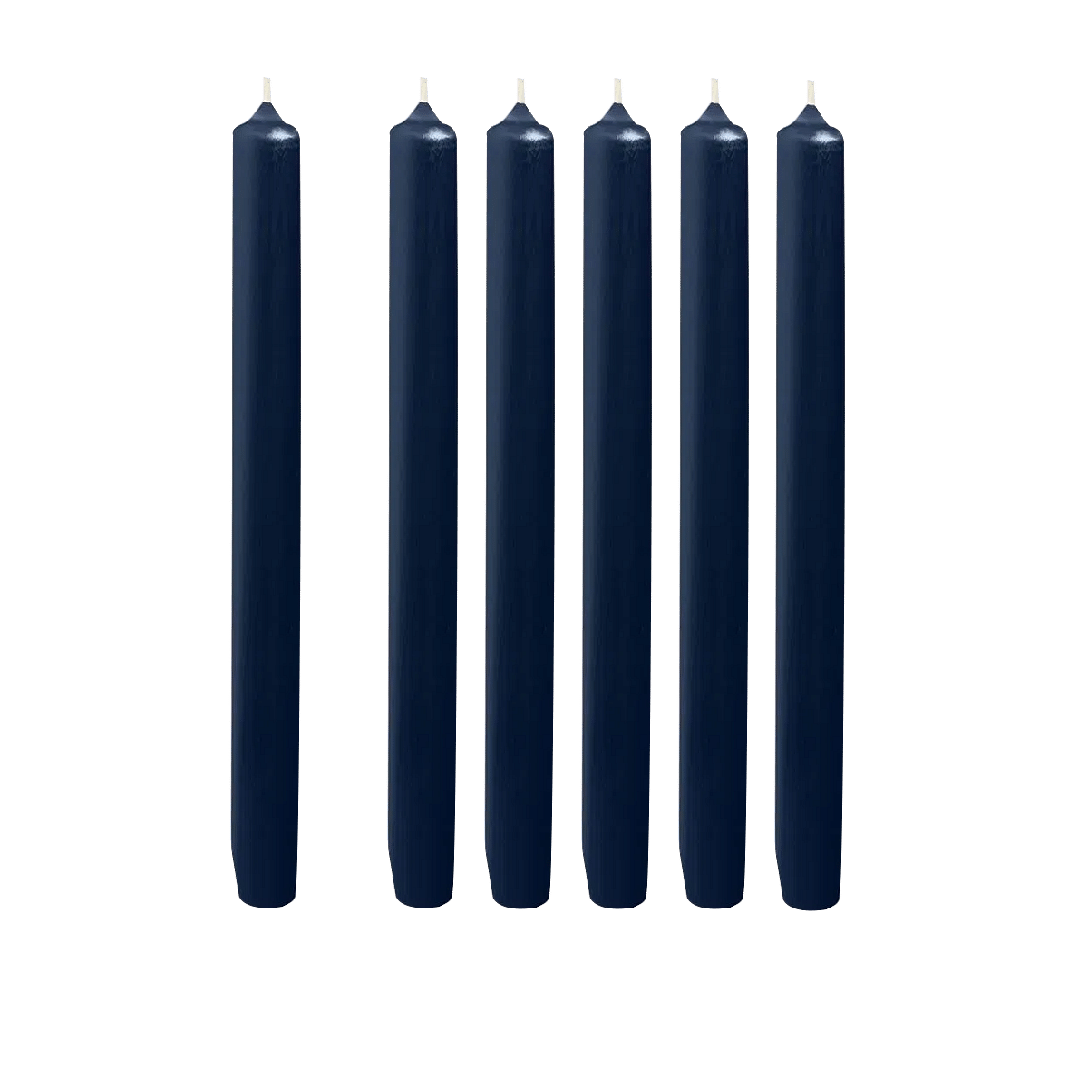 Madeleine Non Scented Taper Candles Navy Blue S/6