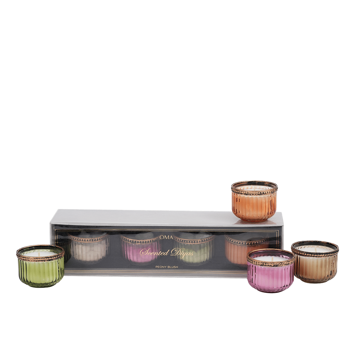 Peony Blush Diya S/4