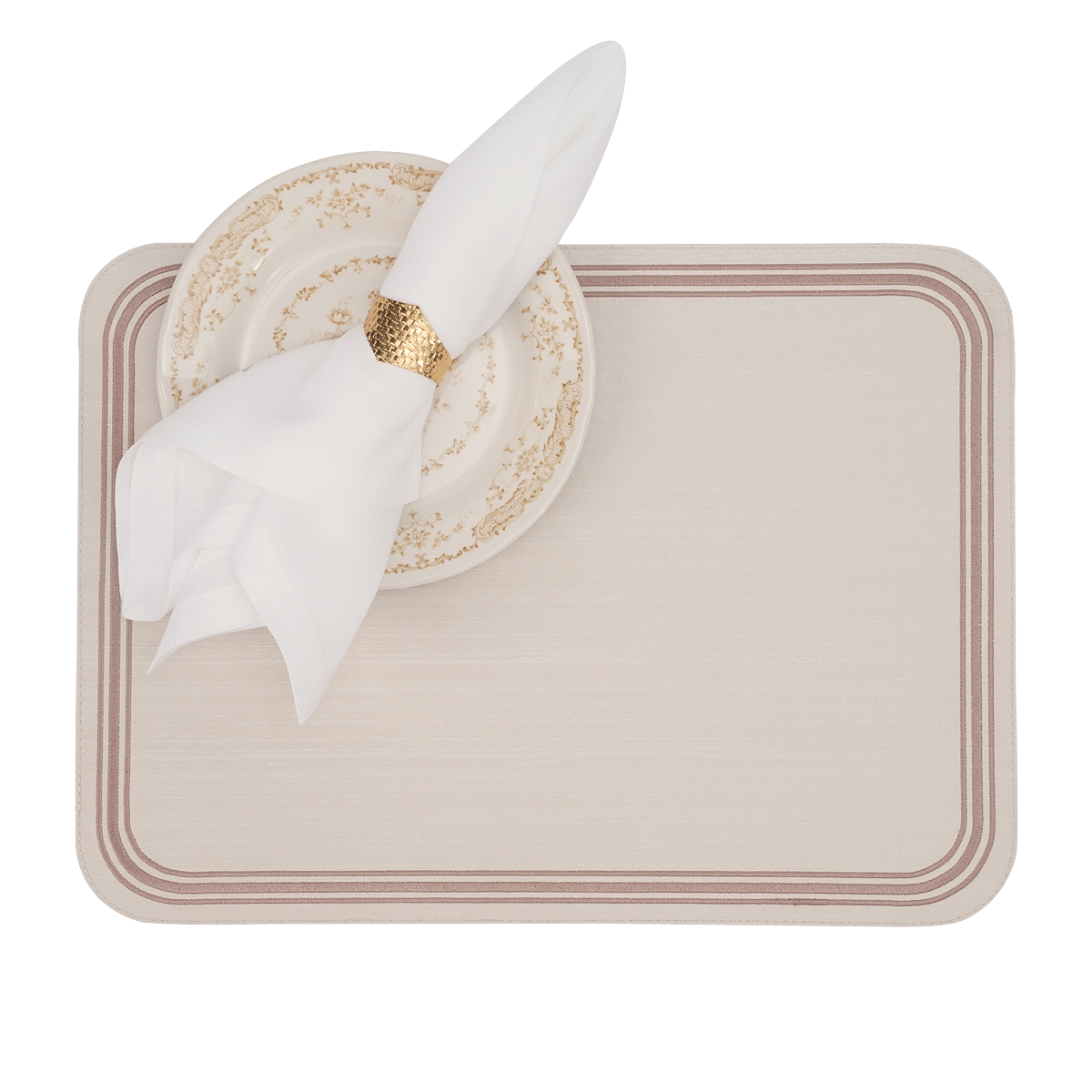 Silk 3 Lines Embroided Placemat
