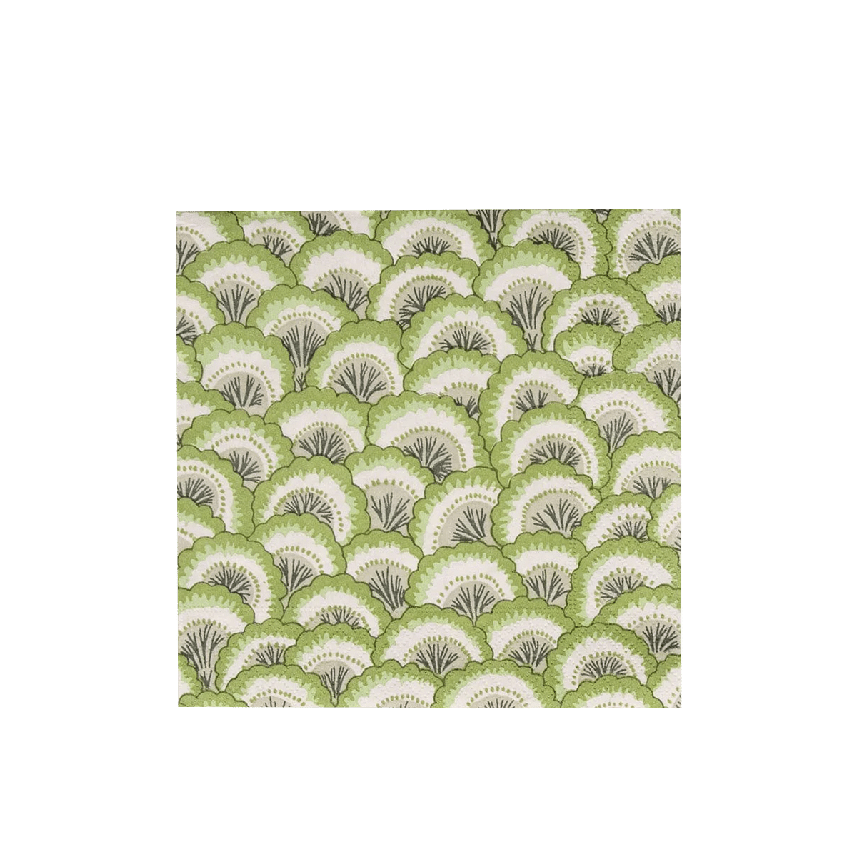 Pontchartrain Scallop Paper Napkins Green S/20