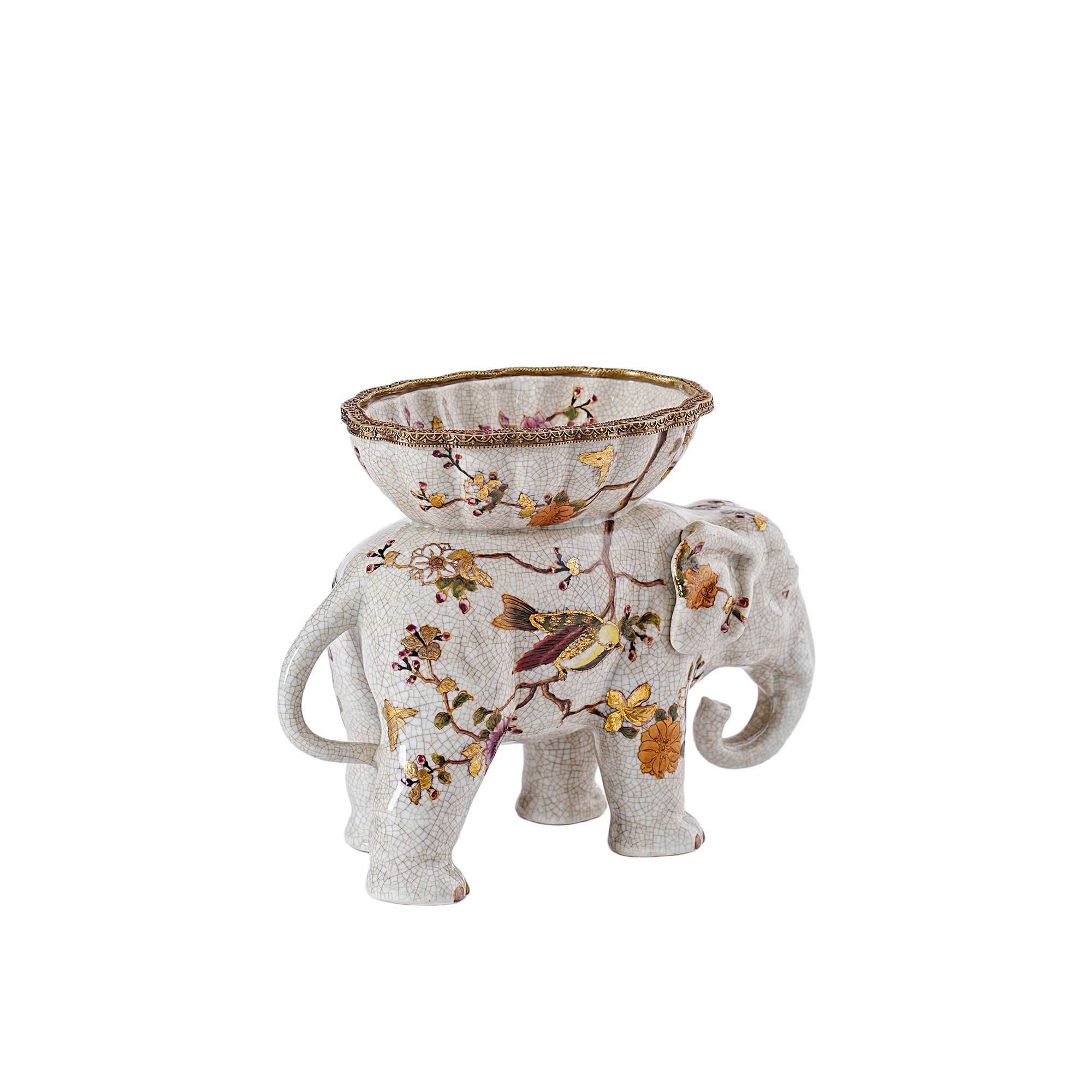 Elegant Eden Aves Elephant with Bowl