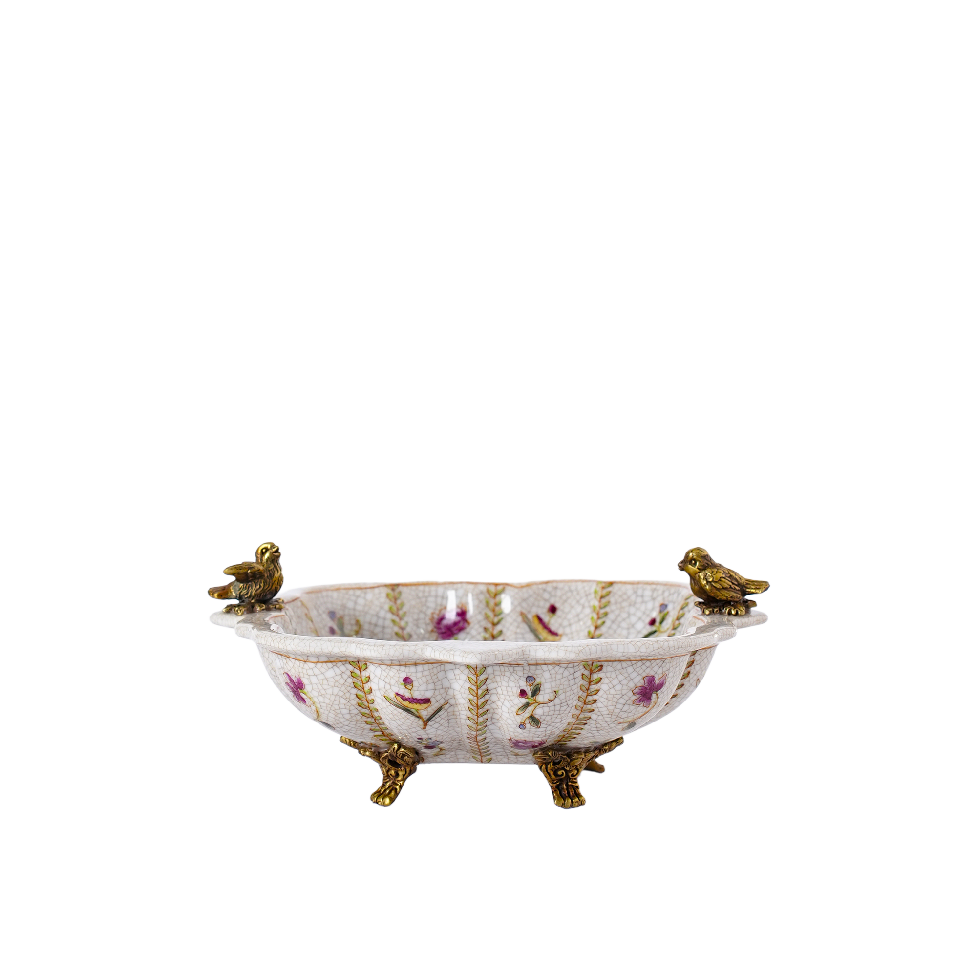 Elegant Eden Rosa Square Centerpiece Bowl
