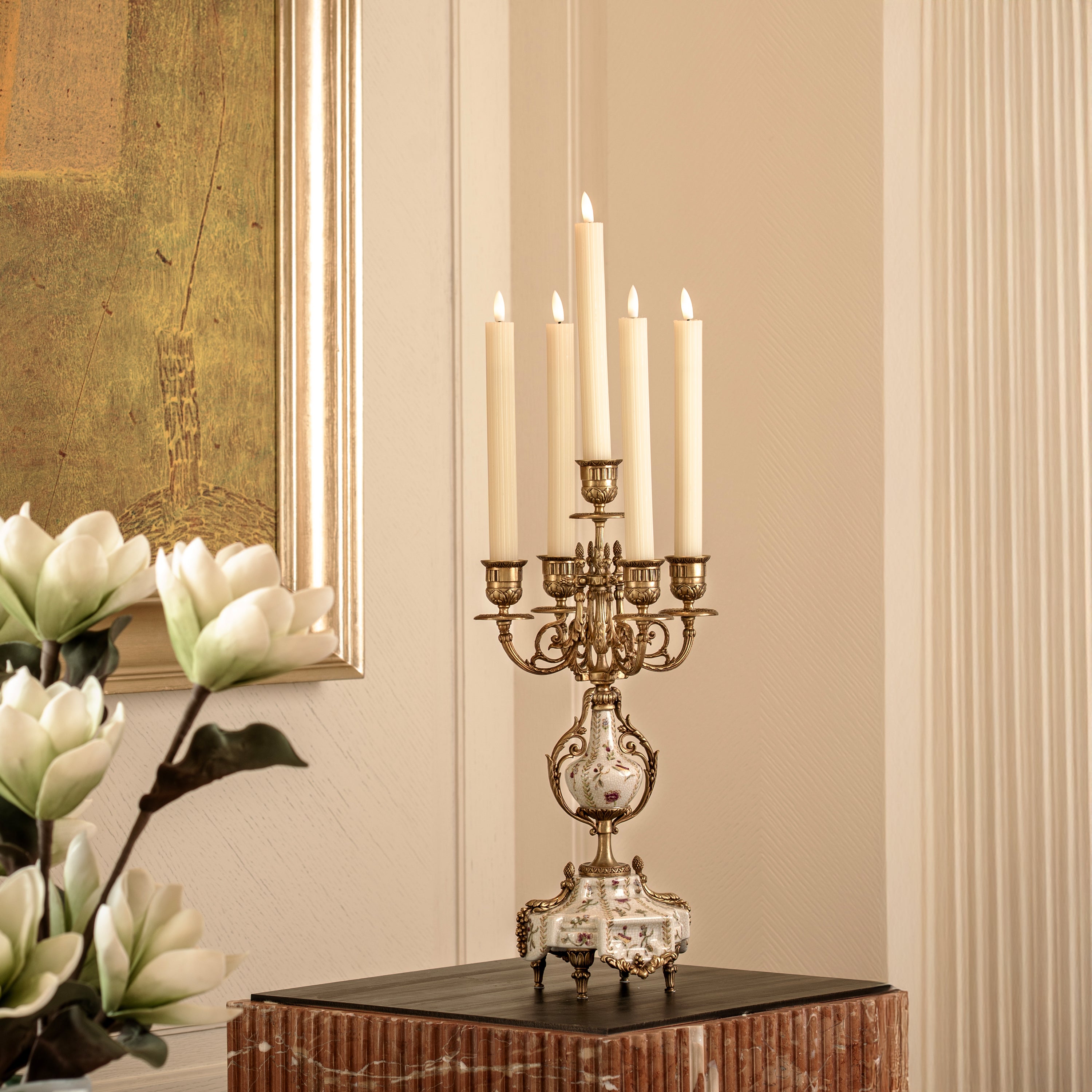 Elegant Eden Rosa 5 Arm Candelabra
