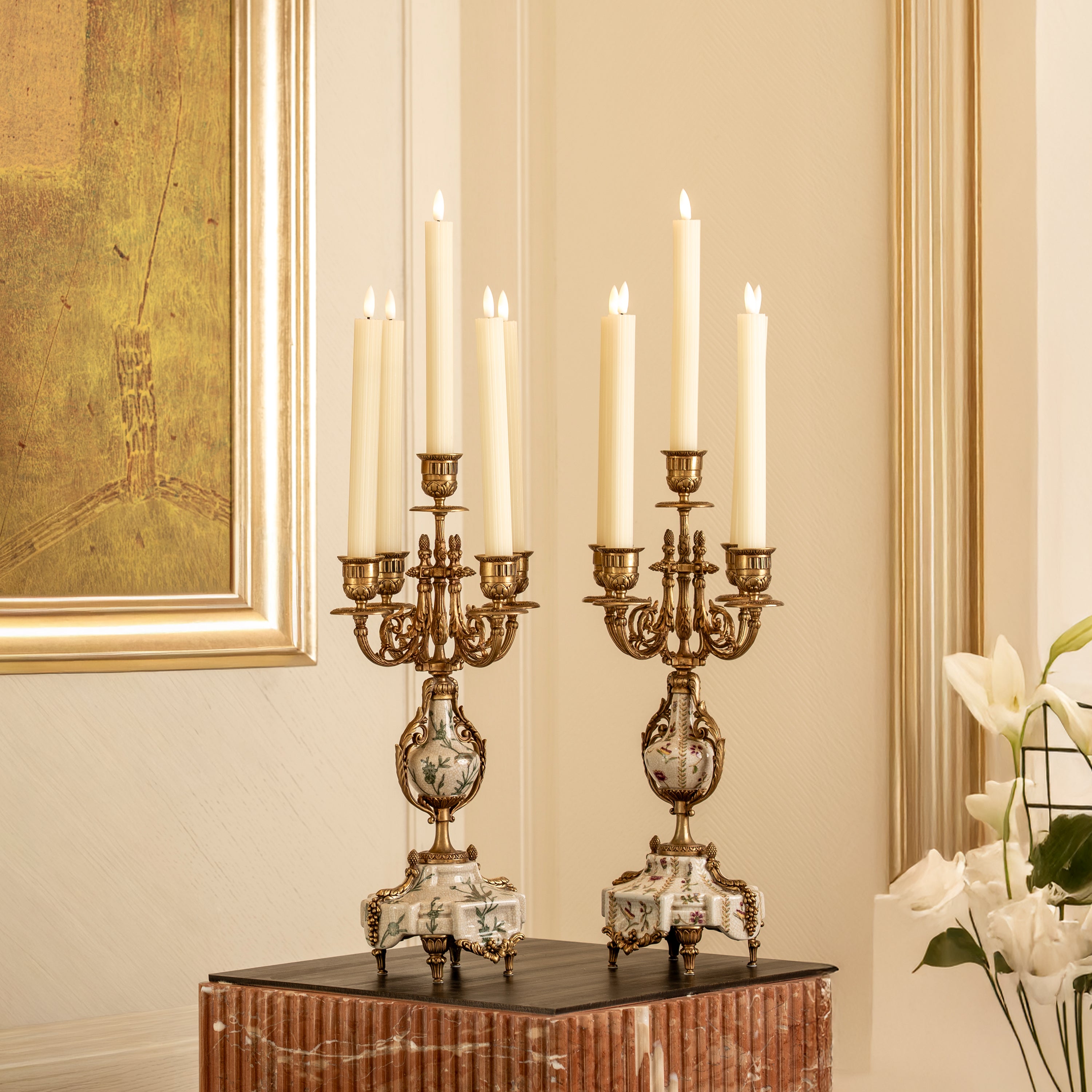 Elegant Eden Rosa 5 Arm Candelabra