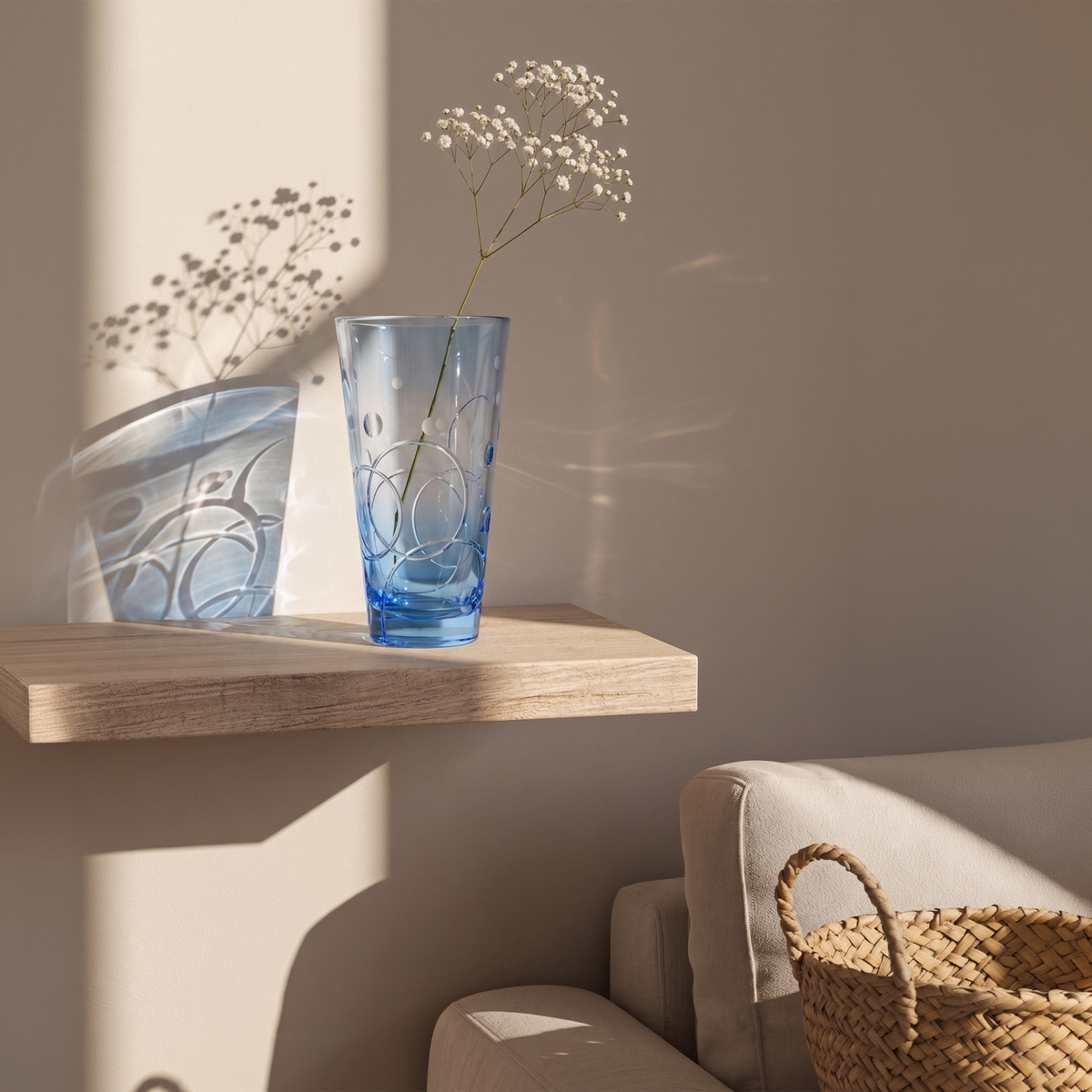 Crystal Circle Lavender Vase