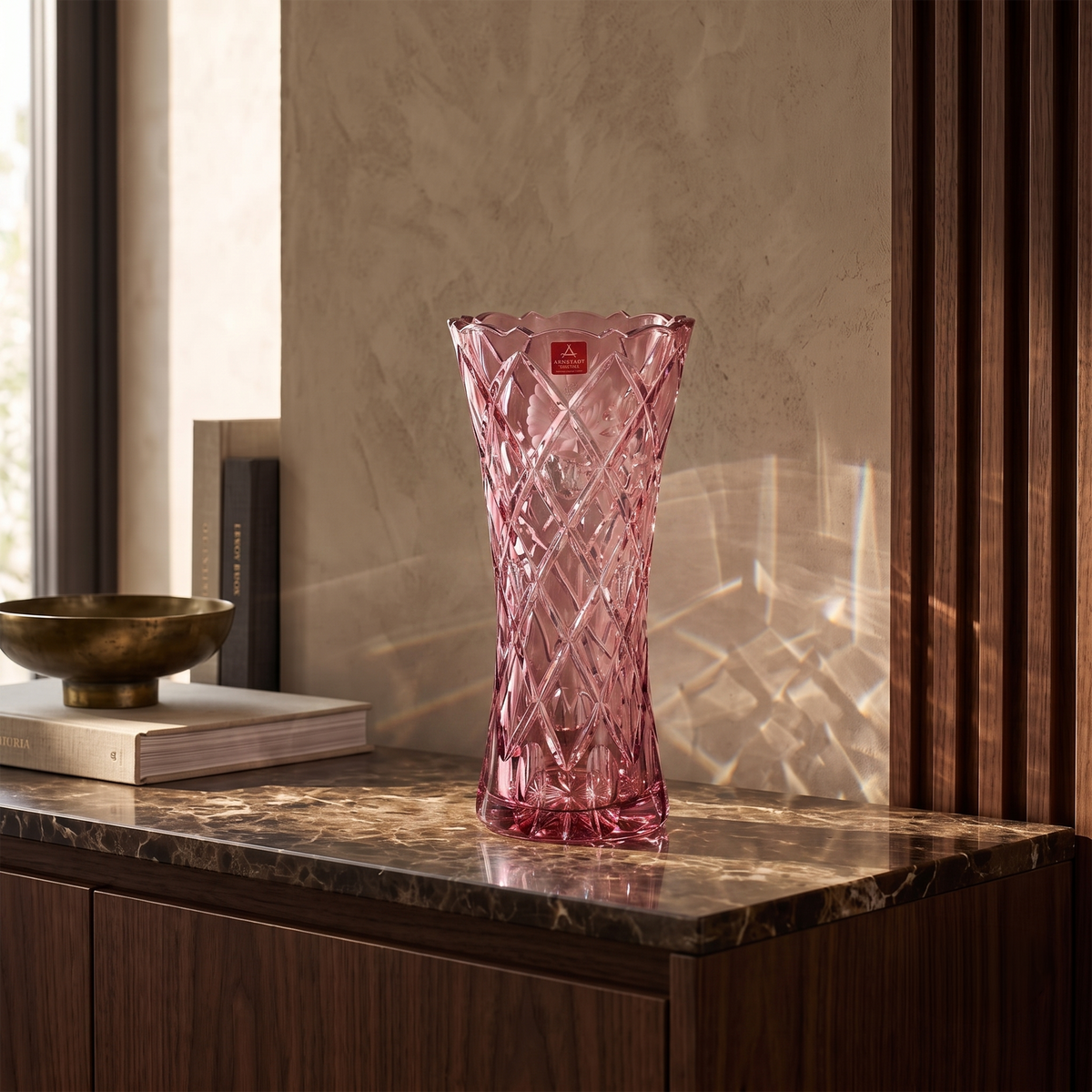 Crystal Sunrose Rosalin Vase