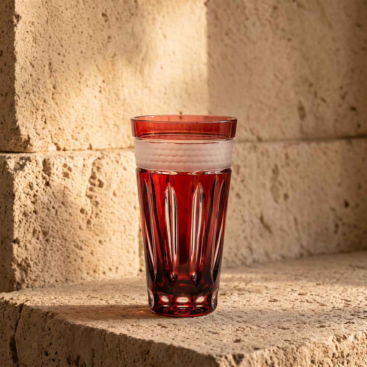 Crystal Bloom Rubin Vase