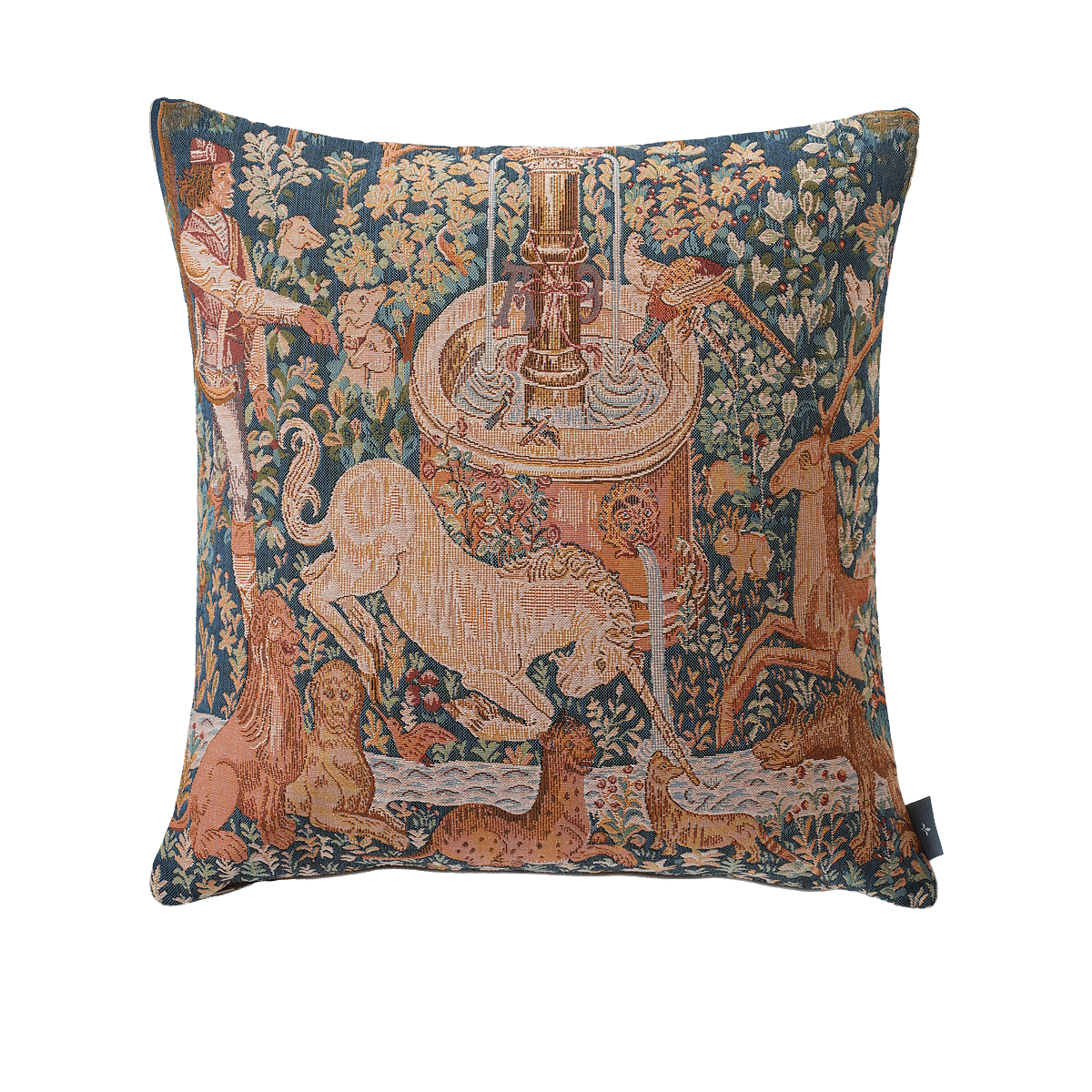 Unicorn At The Fountain Cushion Cover