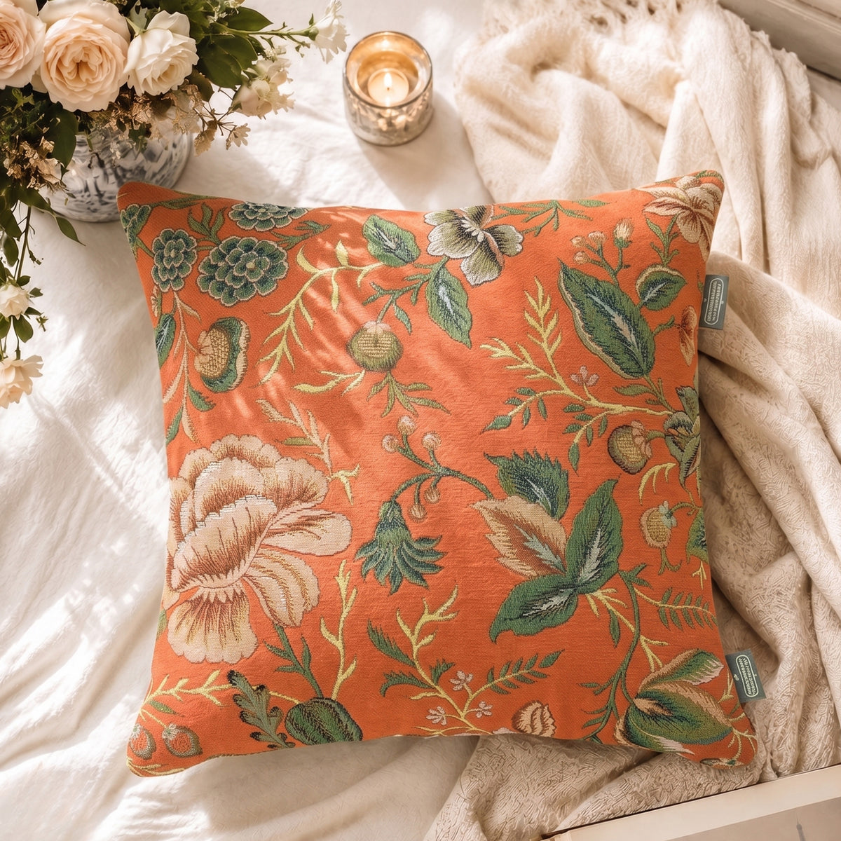 Stylized Flowers Cushion Cover