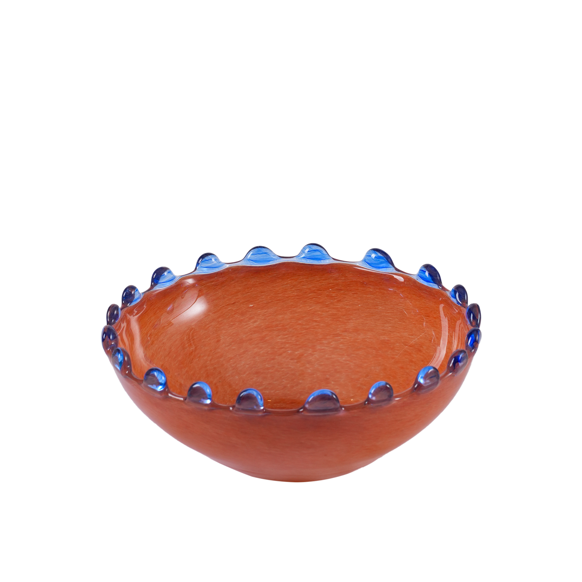 Wave Centerpiece Bowl Salmon Red