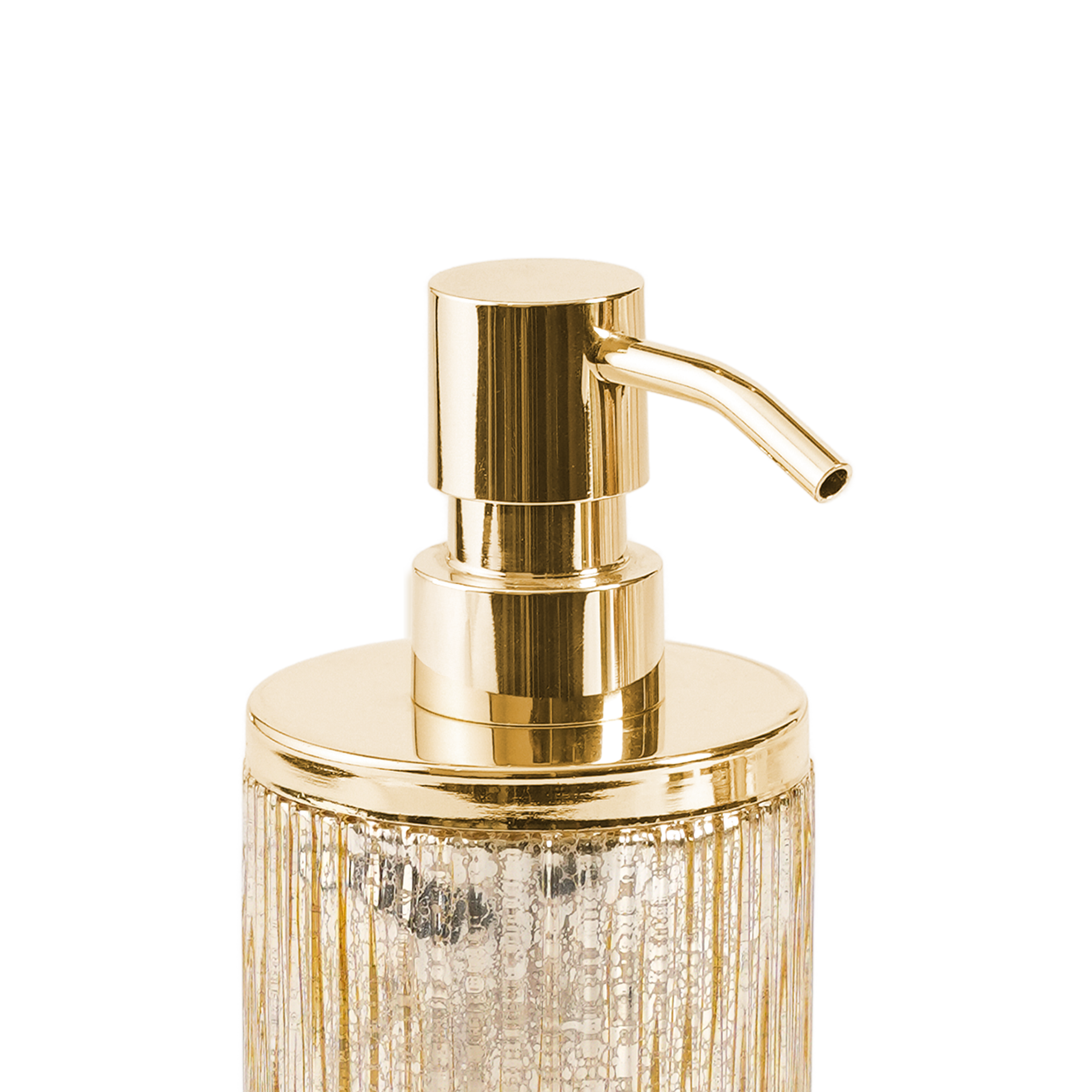 Ridged Gold Soap Dispenser