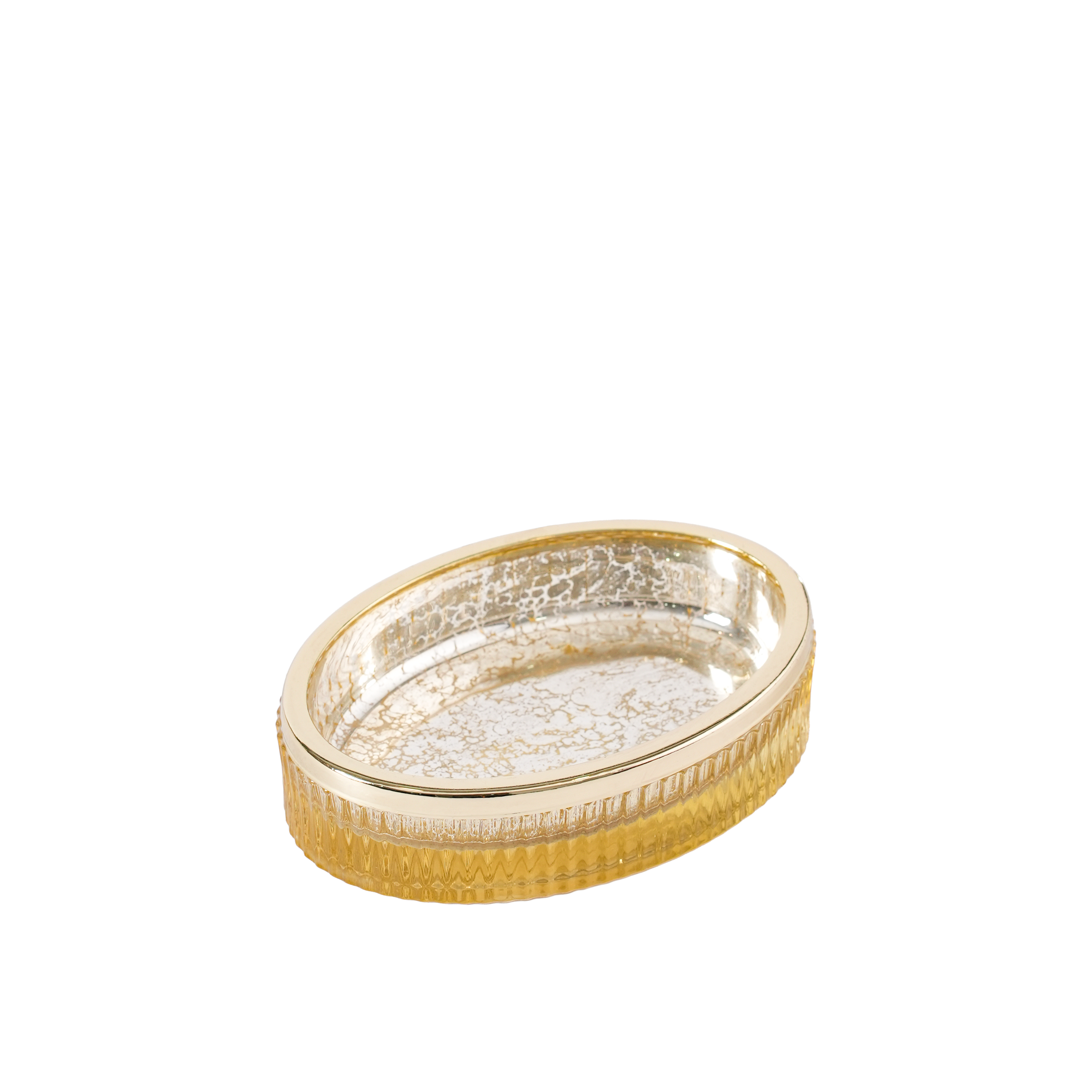 Ridged Gold Soap Dish