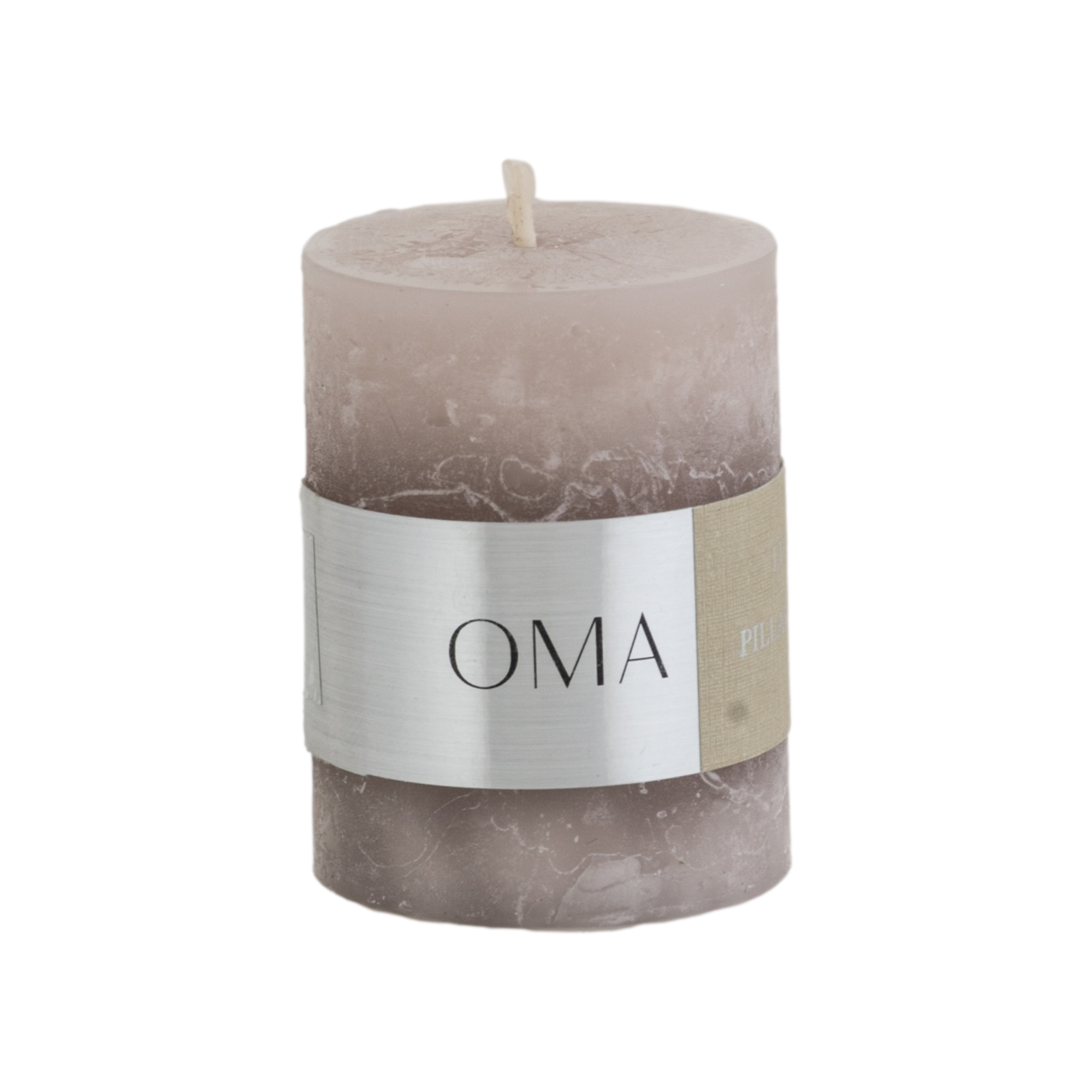 Deliciae Pillar Candle Grey H6 cm